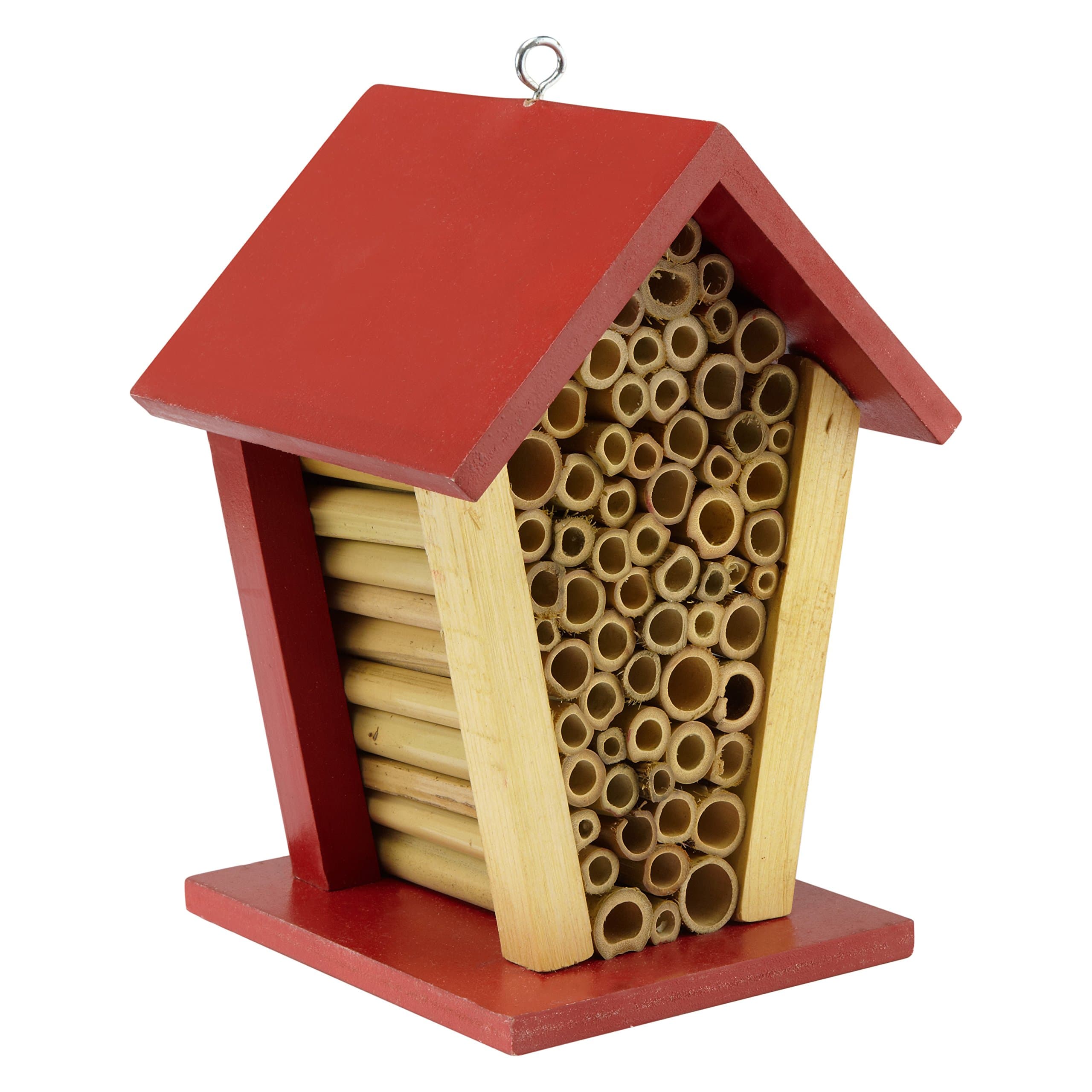 Red Wooden Insect House Bee and Bug Hotel