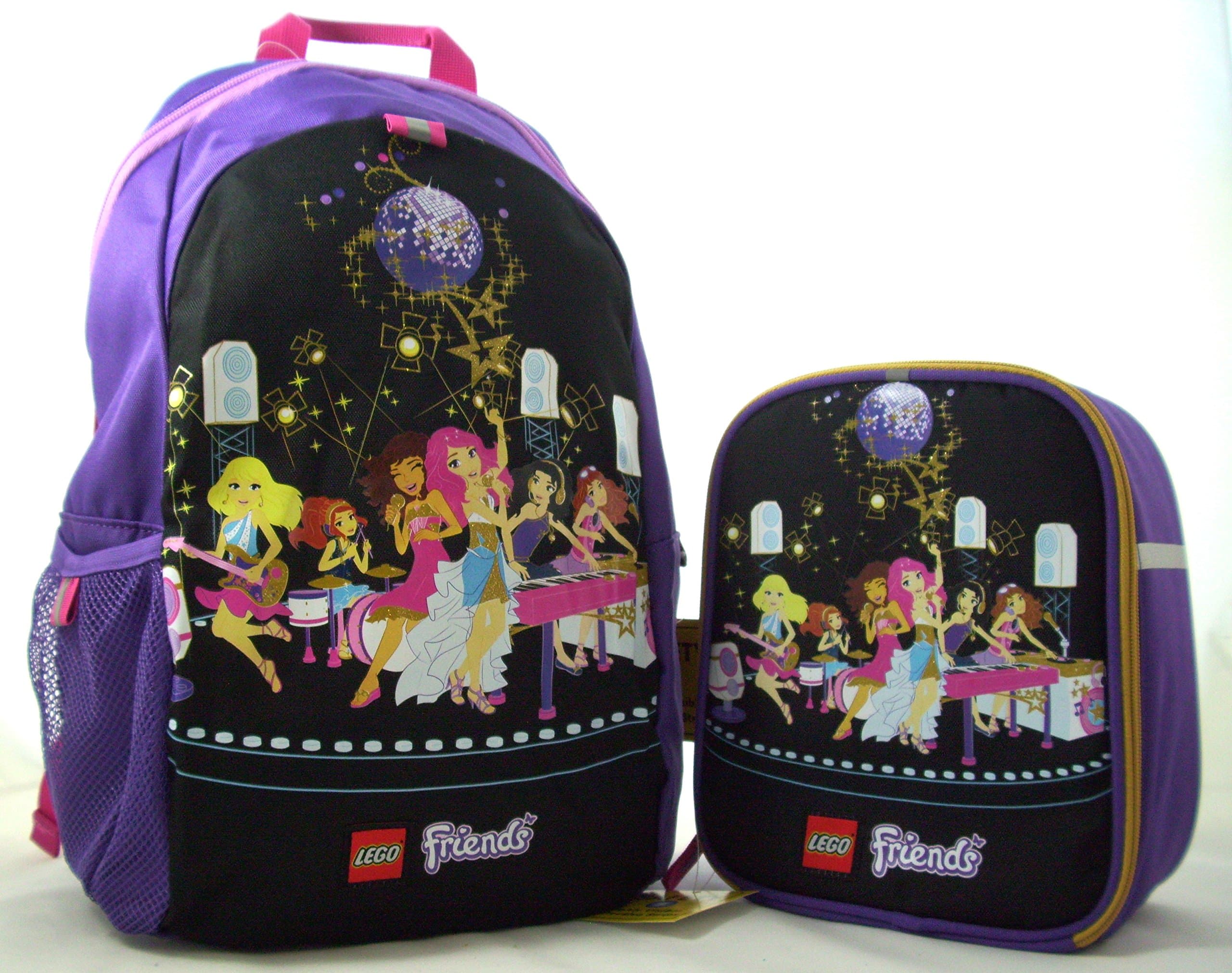 Lego Friends Heritage Pop Star 16 Backpack and Insulated Lunch Box Bundle