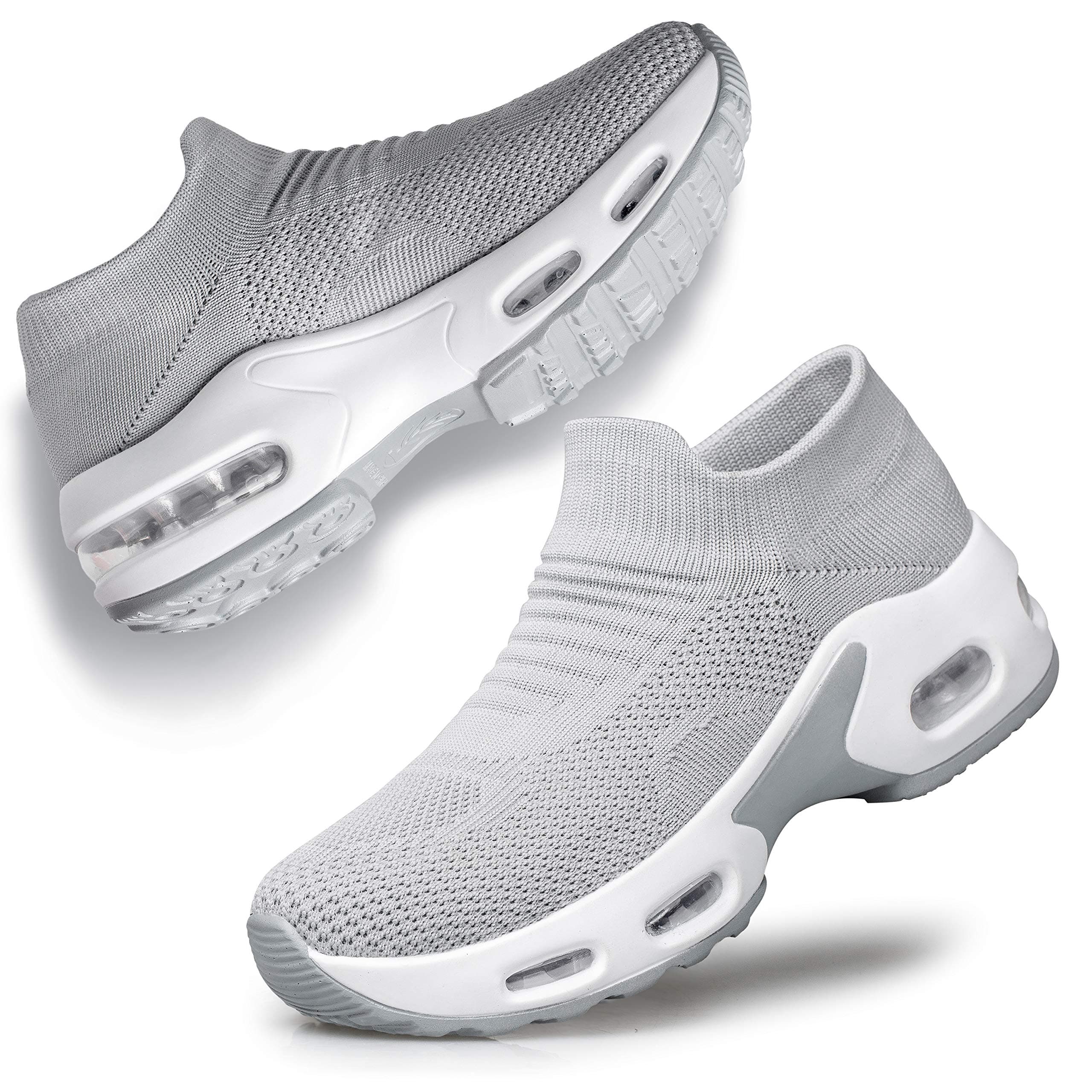 Women's Walking Shoes Slip-on - Sock Sneakers Ladies Nursing Work Air Cushion Mesh Casual Running Jogging Shoes