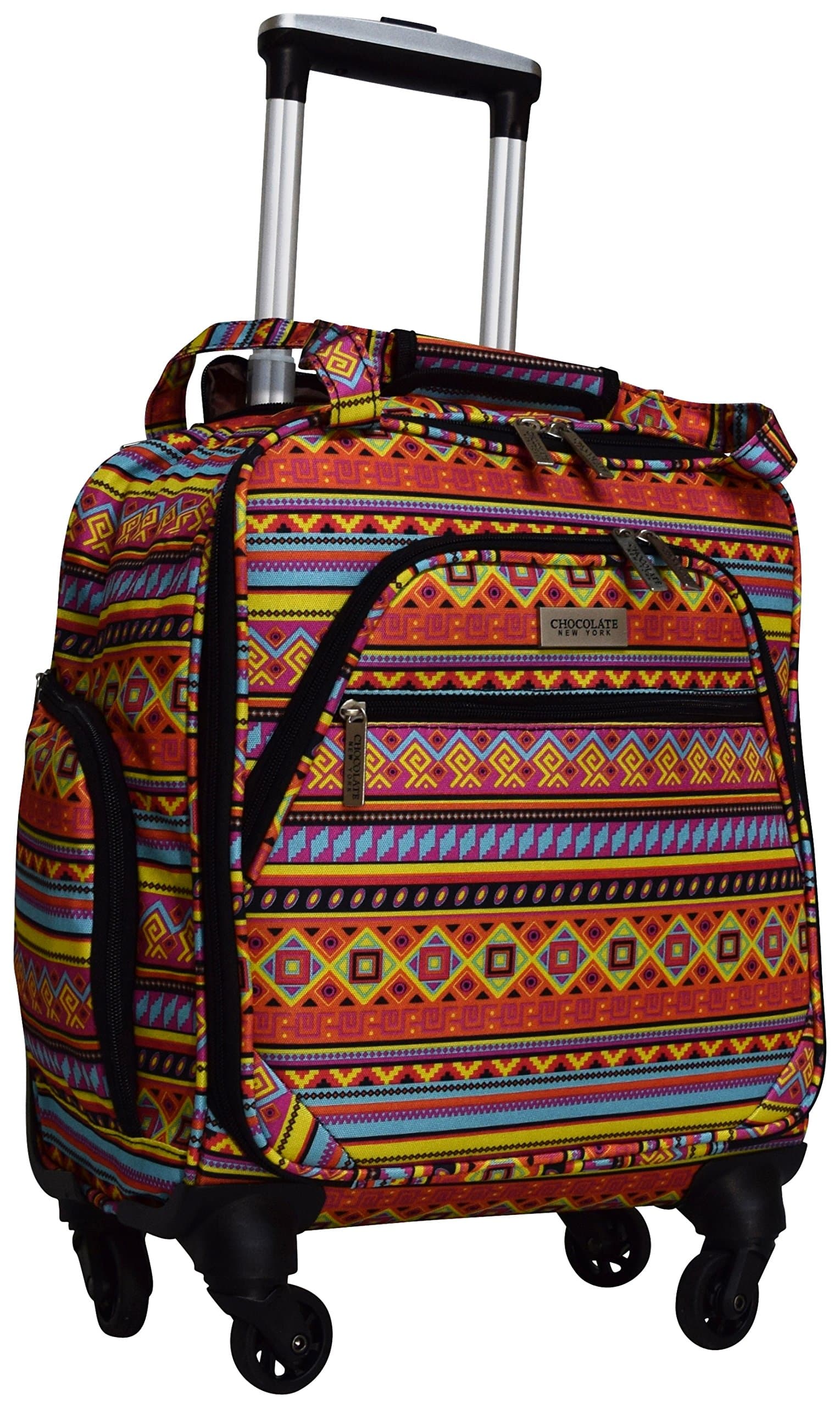 Chocolate New York 18" Spinner Under Seater Luggage