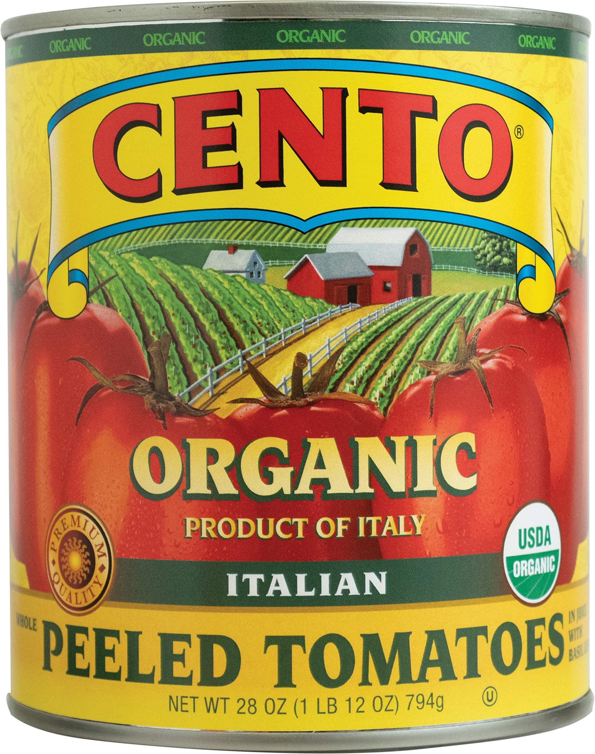 Cento Organic Italian Peeled Tomatoes, 1.75 Pound (Pack of 6)