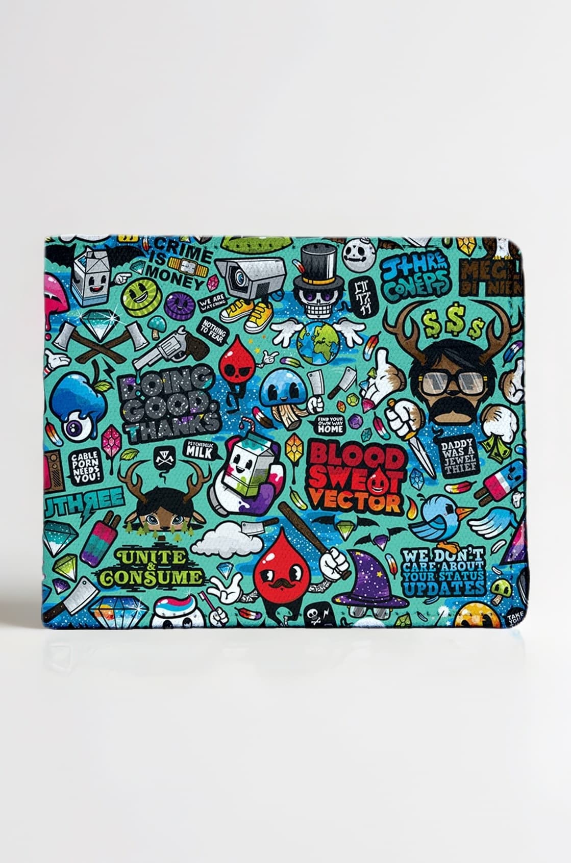 Wallet for Boys | Street Art Graffiti Print | Funky Pattern | Unique Bifold Faux Leather Purse for Men Wallet