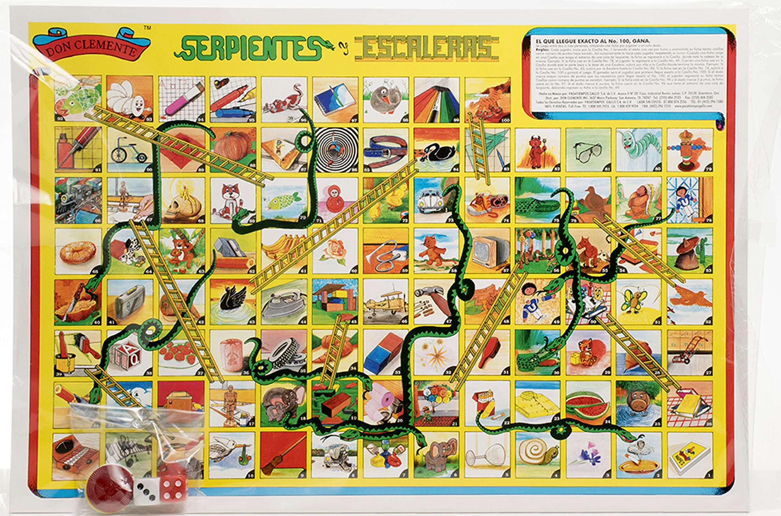 Serpientes Y Escaleras Don Clemente Authentic Mexican Game