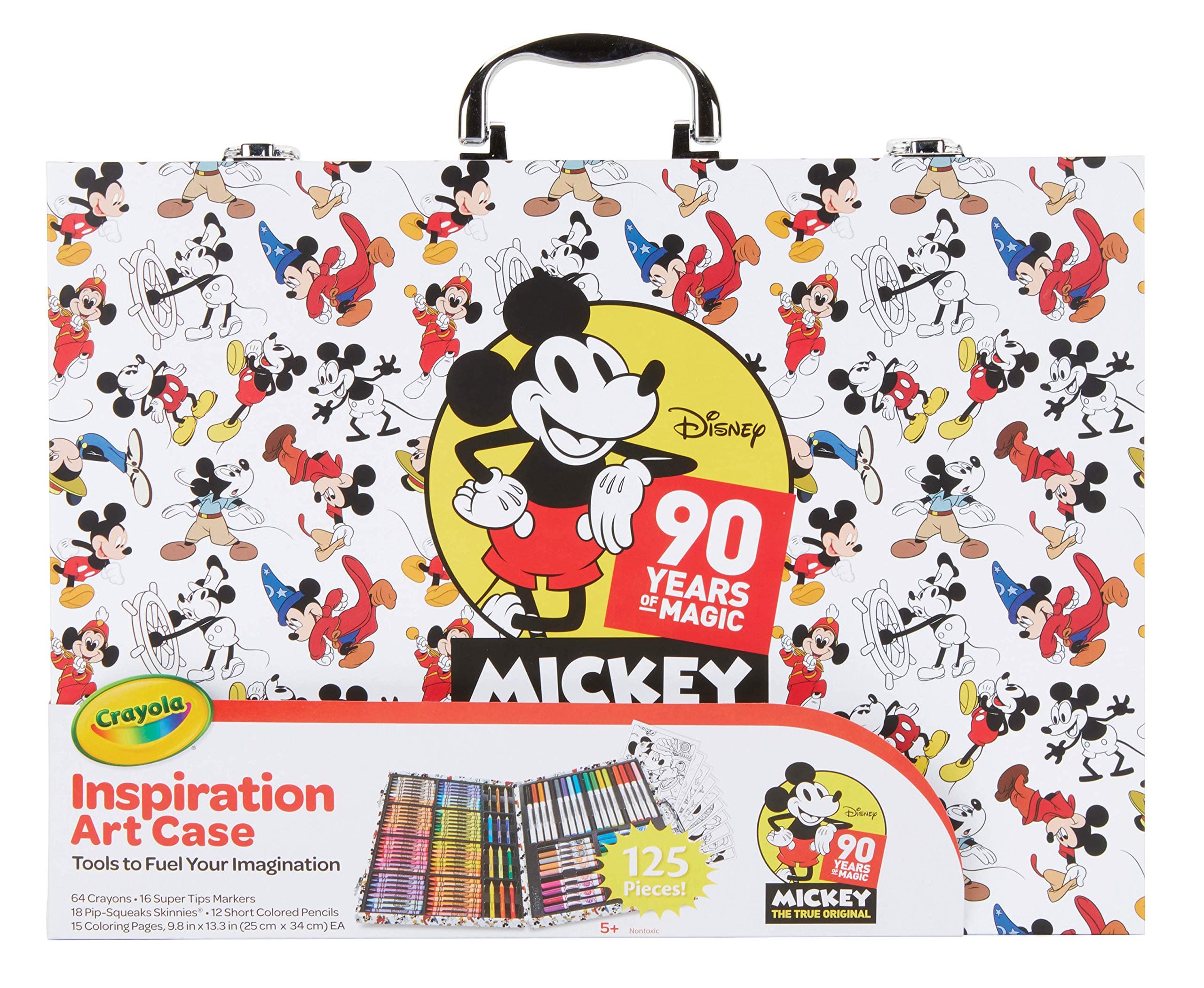 Crayola Mickey Inspiration Art Case, Gift for Kids, Age 5, 6, 7, 8