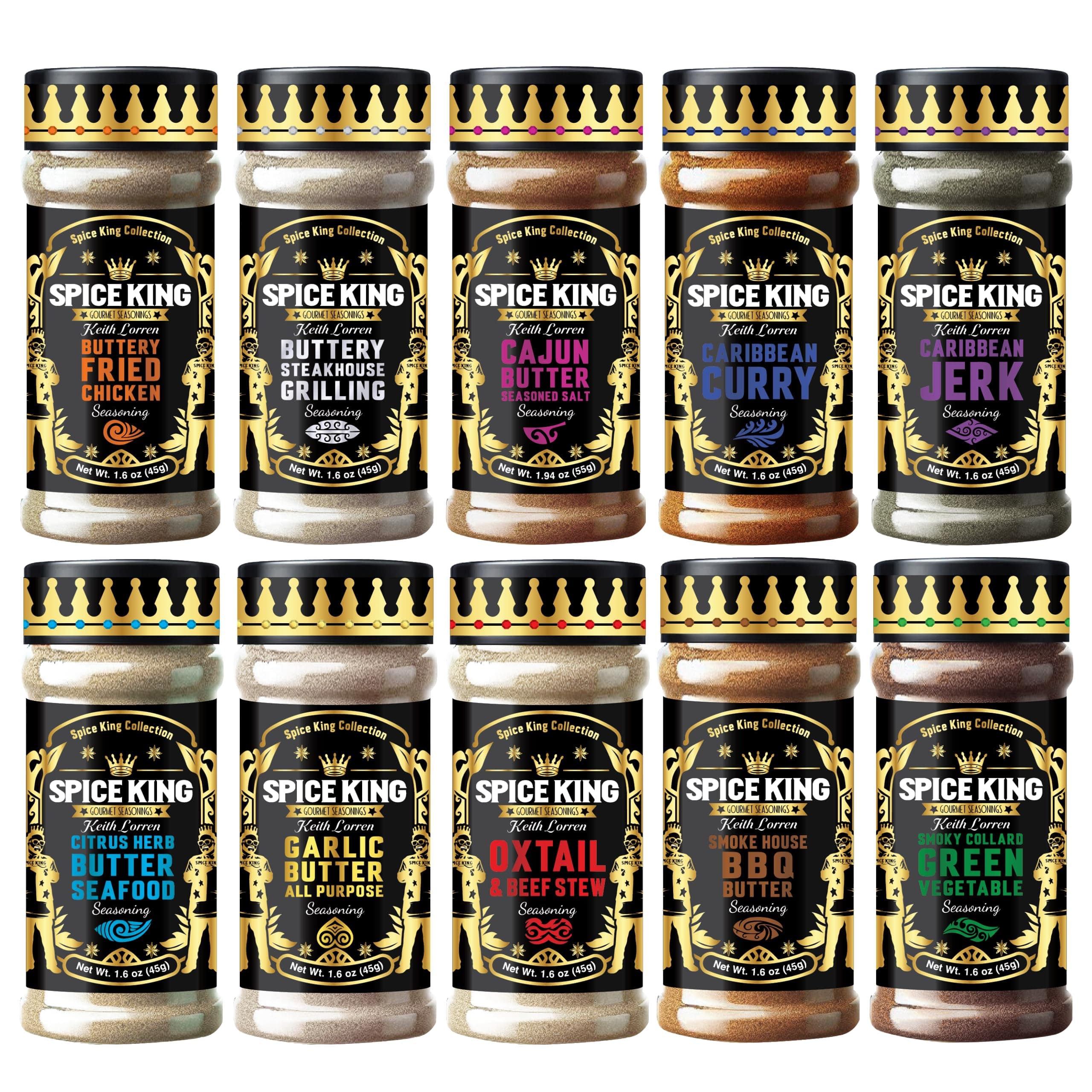 Spice King 10-Pack Spice Gift Set – Ultimate Gourmet Spice & Seasoning Variety Pack for Cooking, Grilling, BBQ, and Smoking – Perfect Spice Assortment Kit for Chefs and Home Cooks