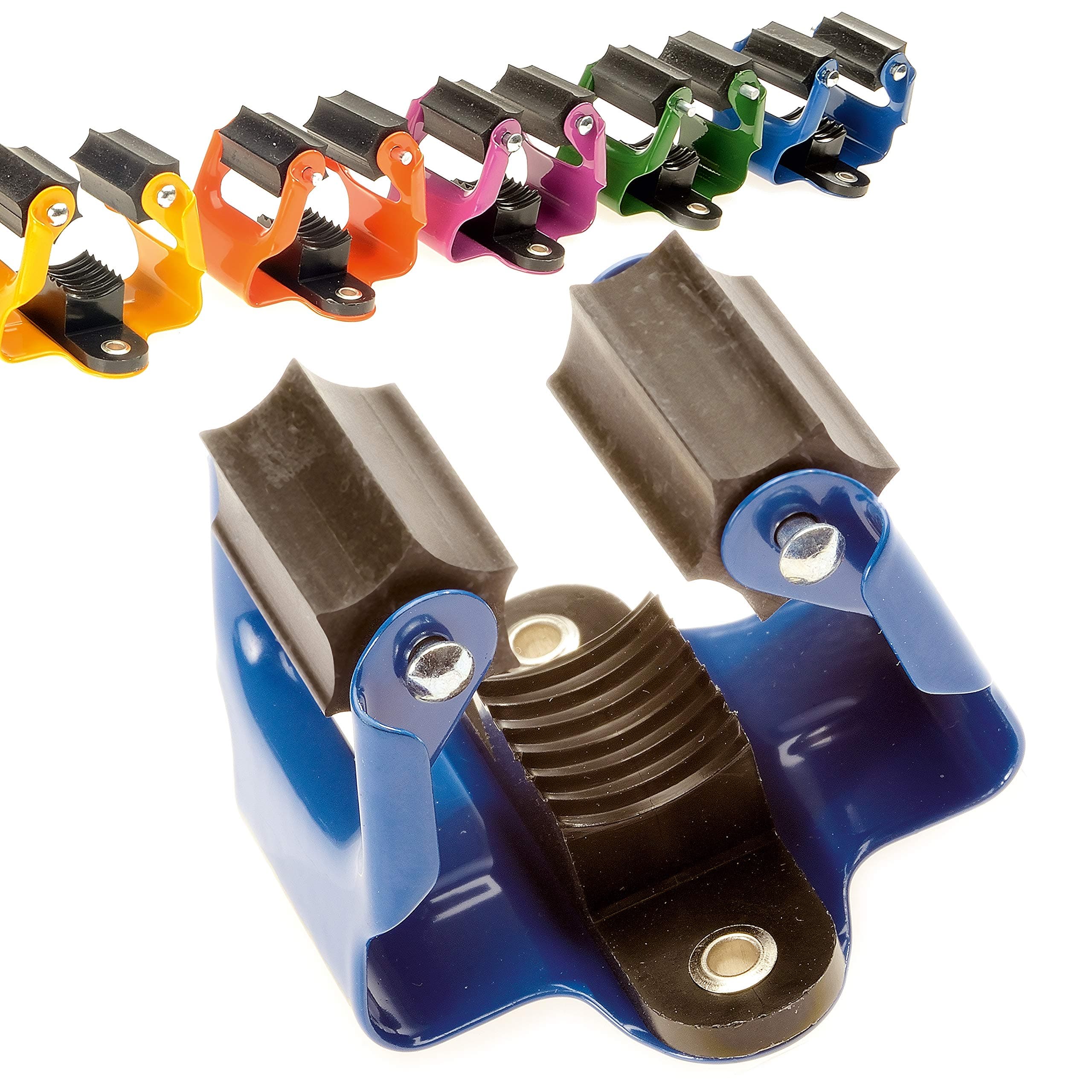 Broom Holder Klemmfix 10 pcs. by 4smile – Made in Germany ǀ Tool Holder ǀ mop and Broom Holder ǀ Wall Mount Organizer for Brooms mops Tools ǀ Easy fix on Walls and cupboards ǀ Different Colours