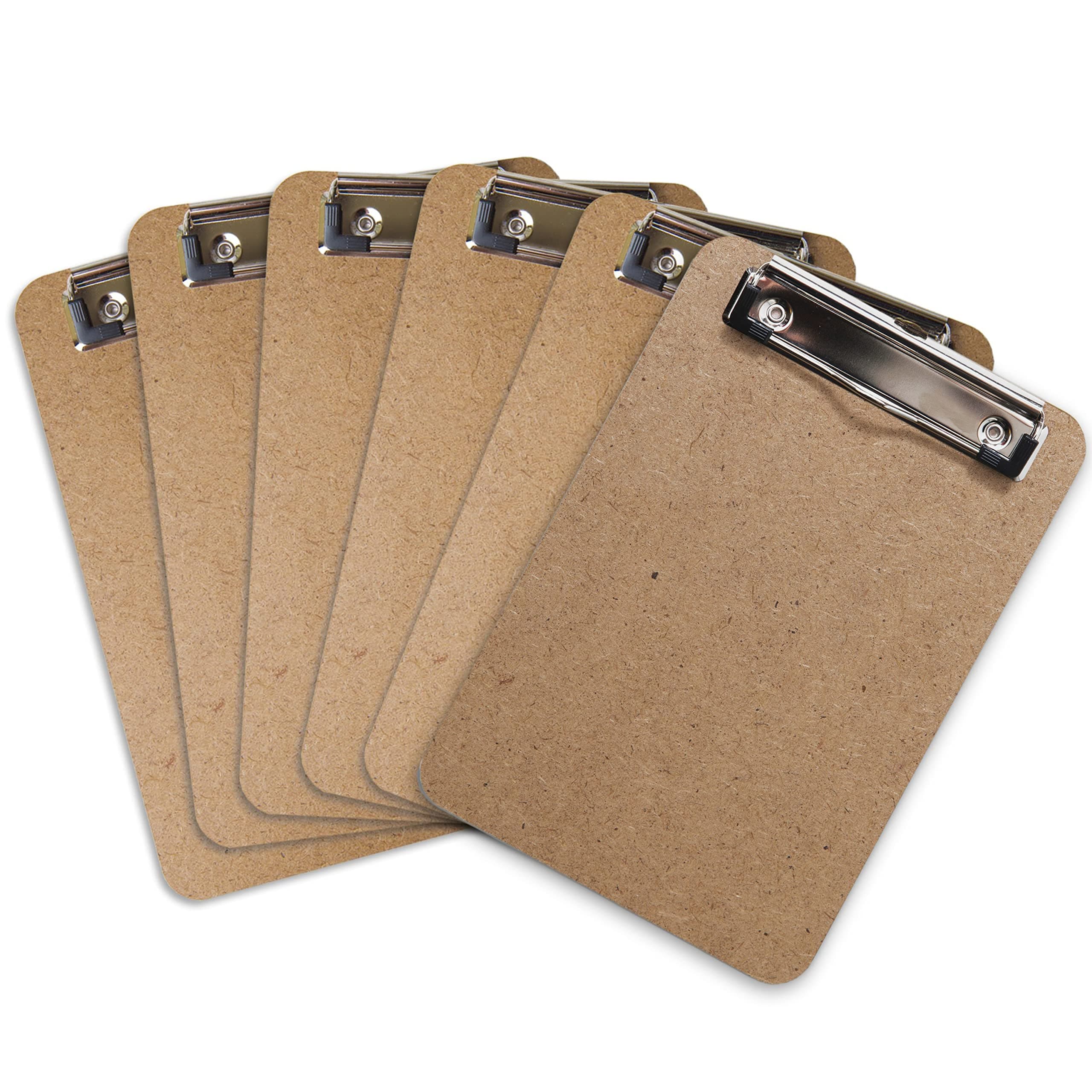 Mini Clipboard 6" x 9" (Set of 6) Memo Clipboard | Small Clipboards 6x9 with Low Profile Clip, Mini Clipboards 6x9 Menu Holder, Ideal for Kids, Classrooms, Parties, Hosting Events, and Crafts
