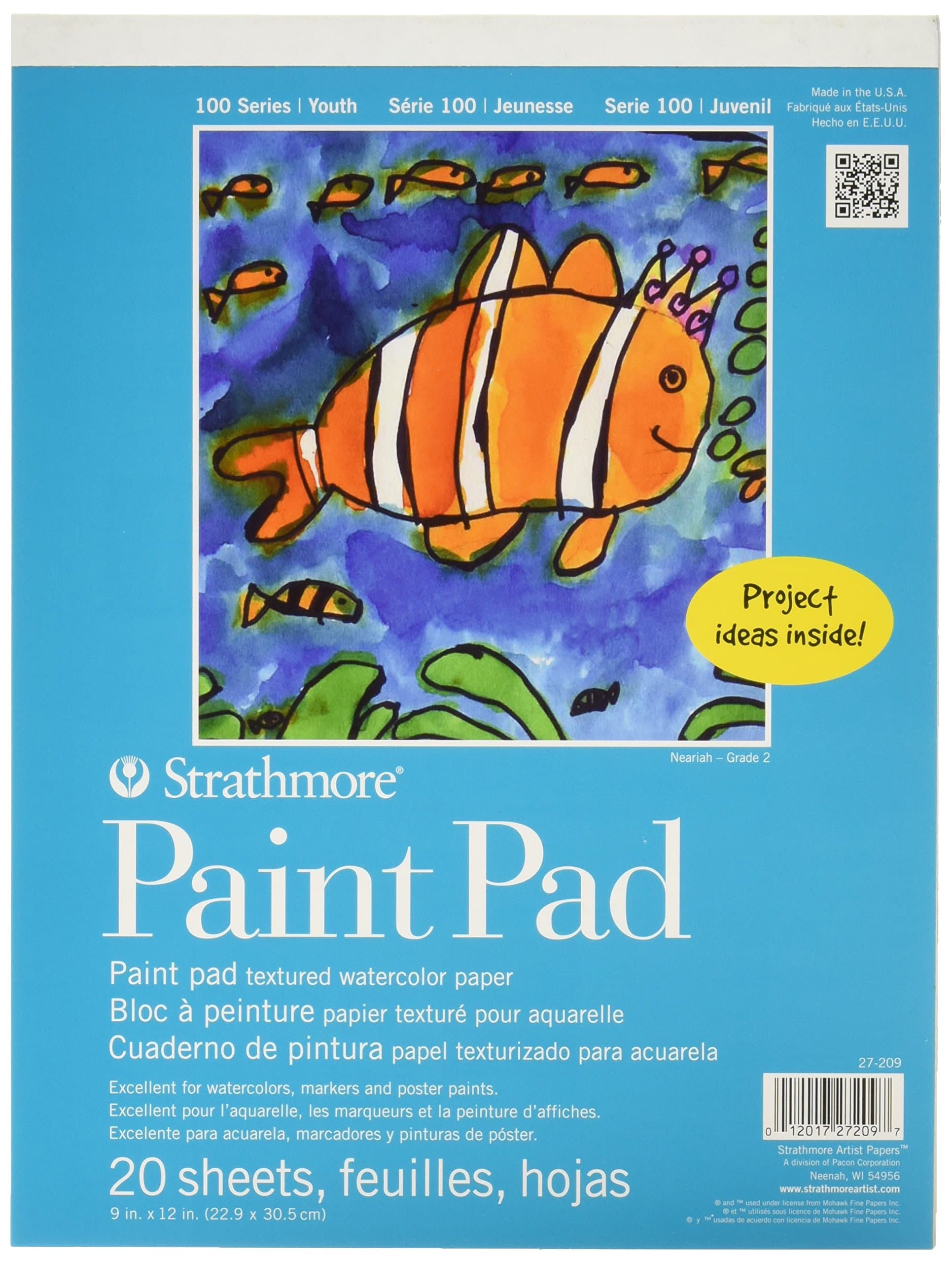 (27-209 100 Series Youth Paint Pad, 9 by 12", 20 Sheets