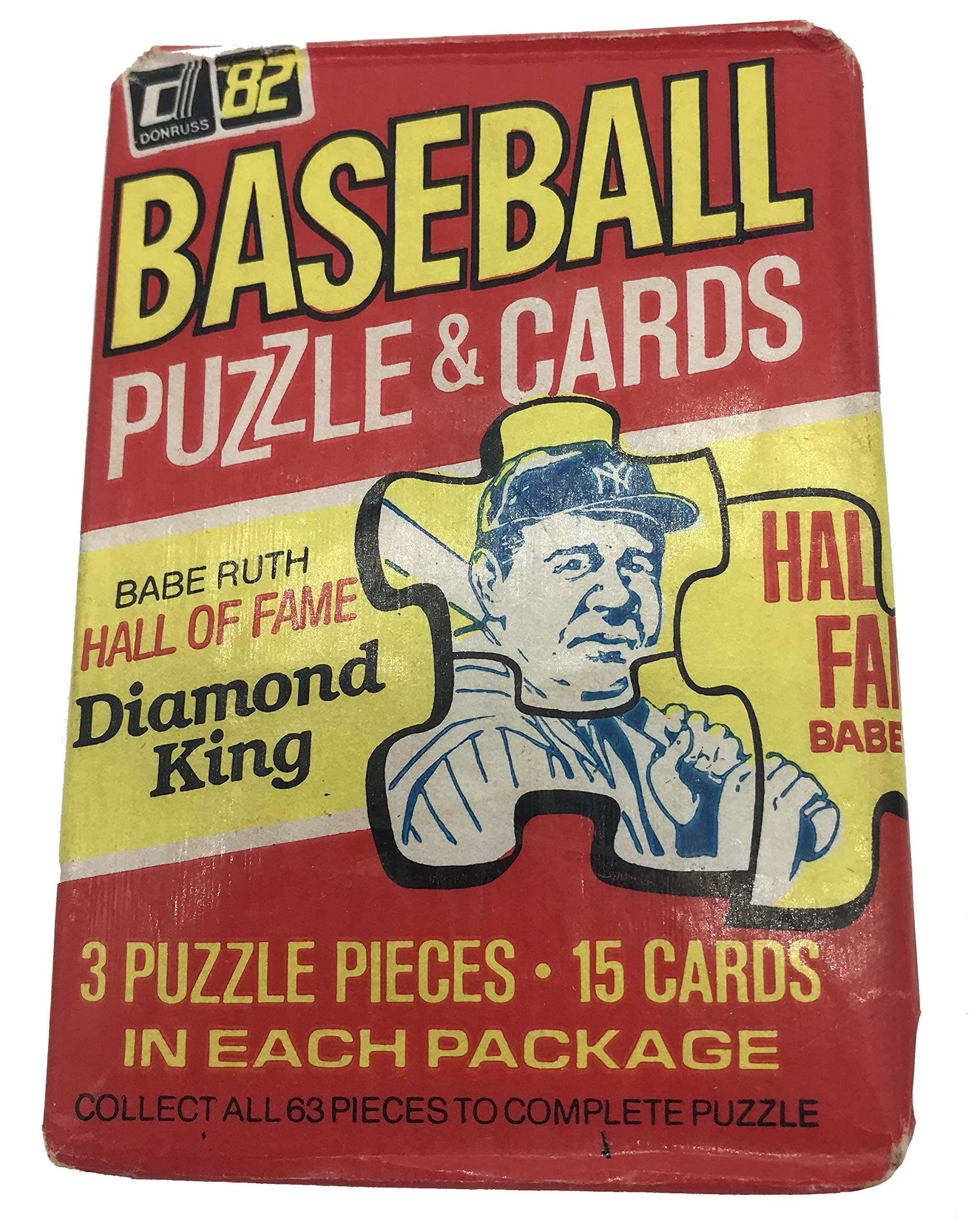 1982 Donruss Baseball Un-opened Pack of 15 Cards. Look for the Cal Ripken Jr. Rookie Card.