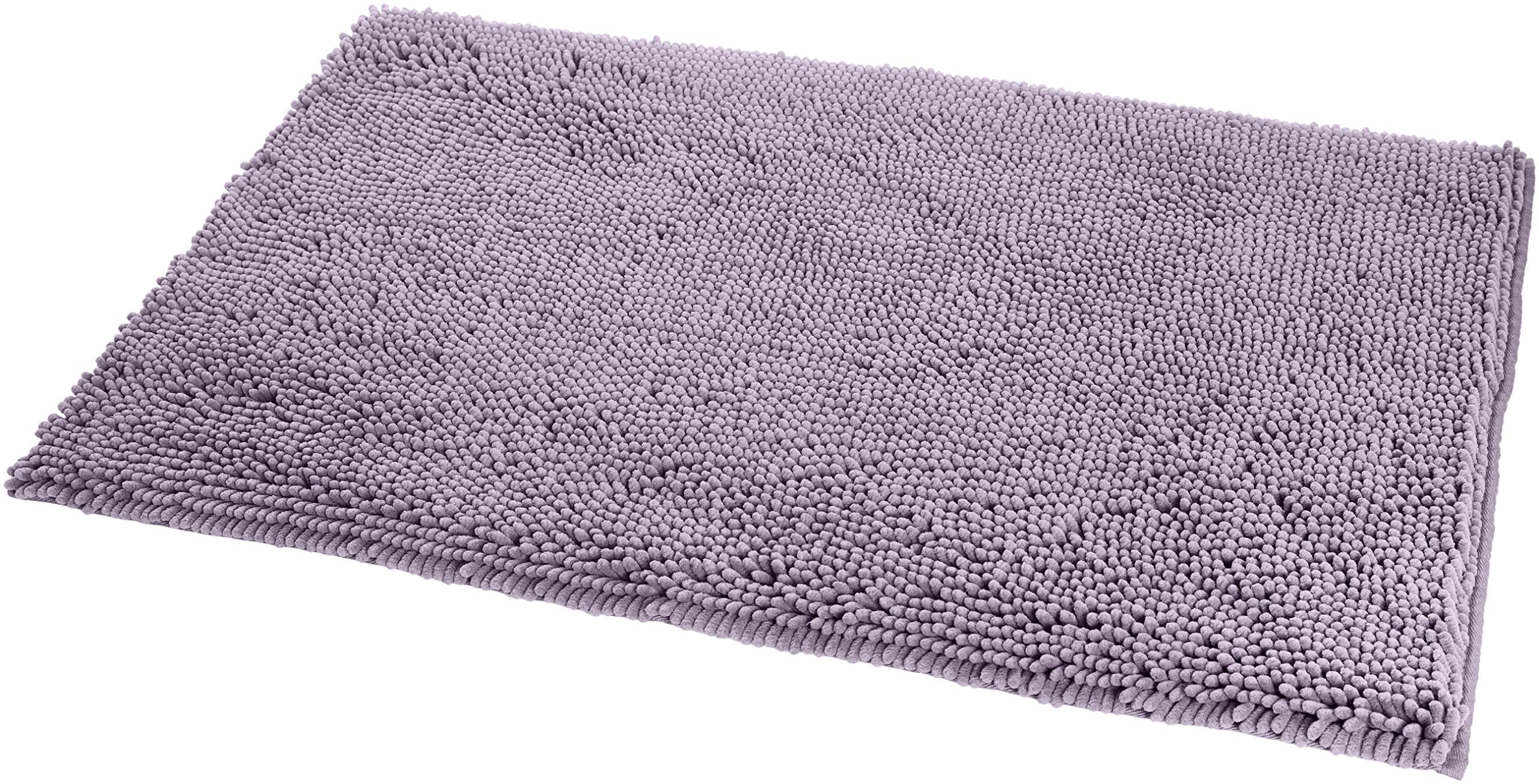 Amazon Basics Non-Slip Chenille Microfibre Bathroom Bath Mat, 53 x 87 cm, Lavender