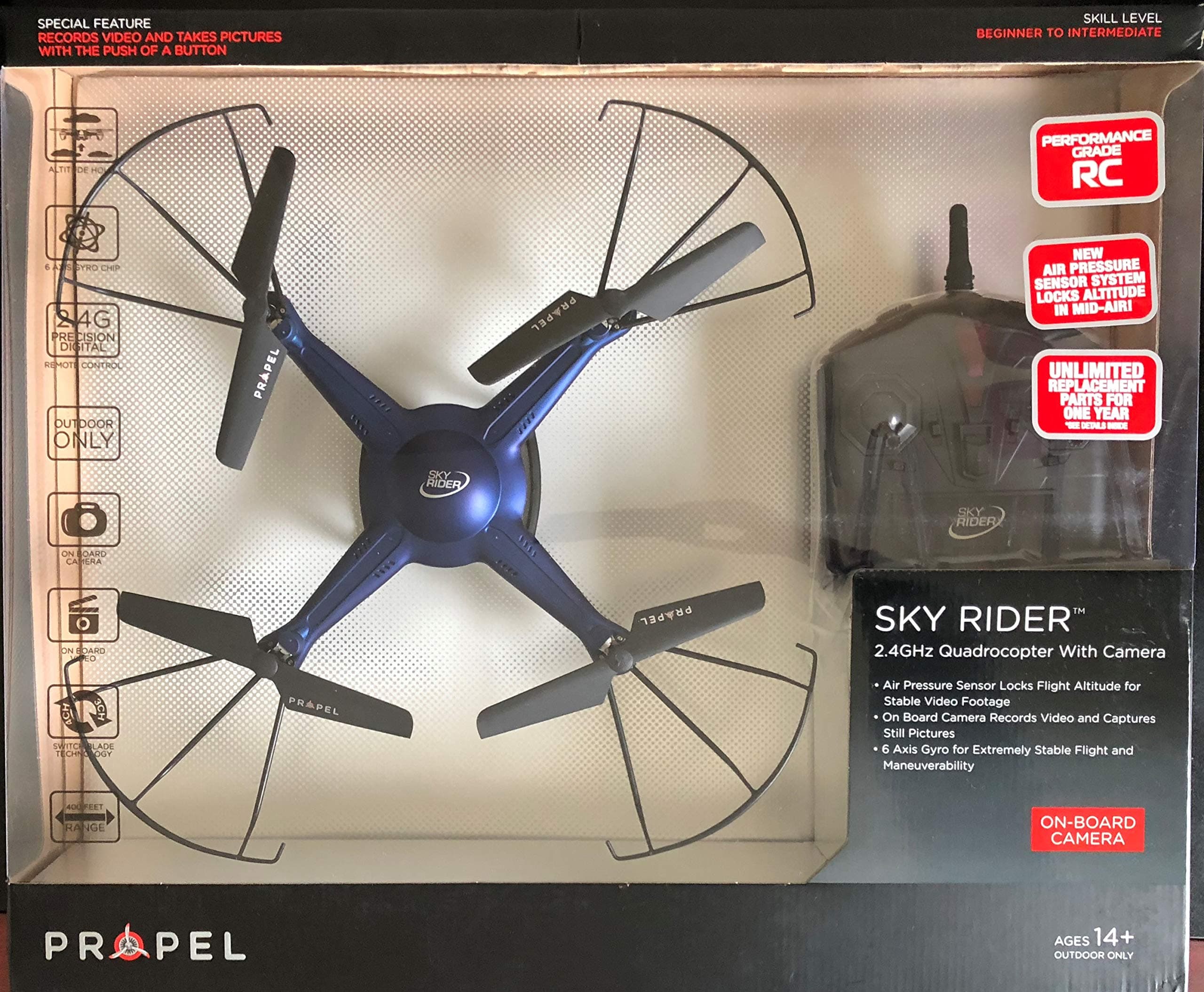 Propel RC Sky Rider(TM) 2.4GHz Quadcopter With Onboard Camera, Black, KH-2143