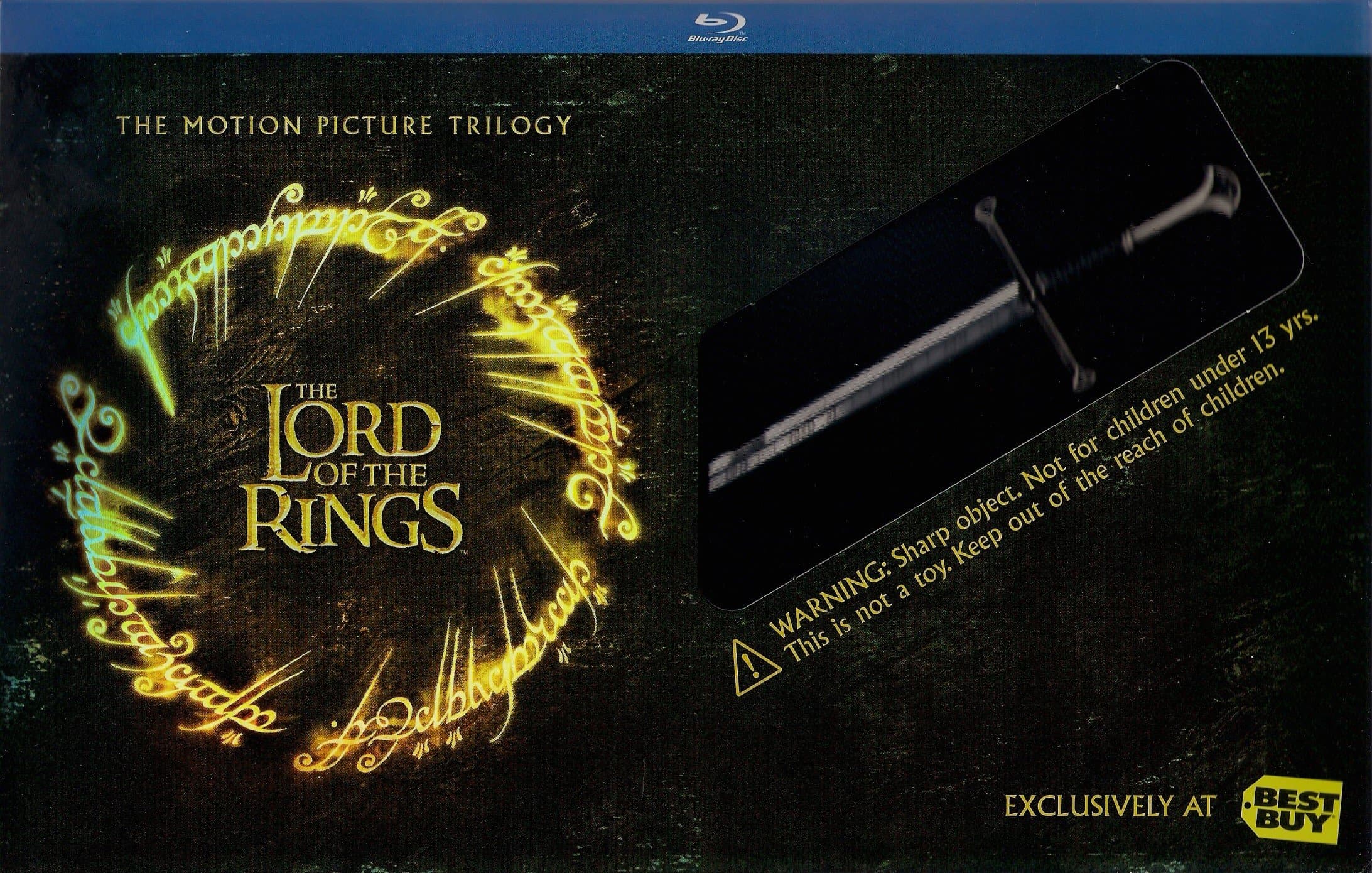 The Lord of the Rings: The Motion Picture Trilogy Blu-ray[Anduril Sword Exclusive + Digital Copy]