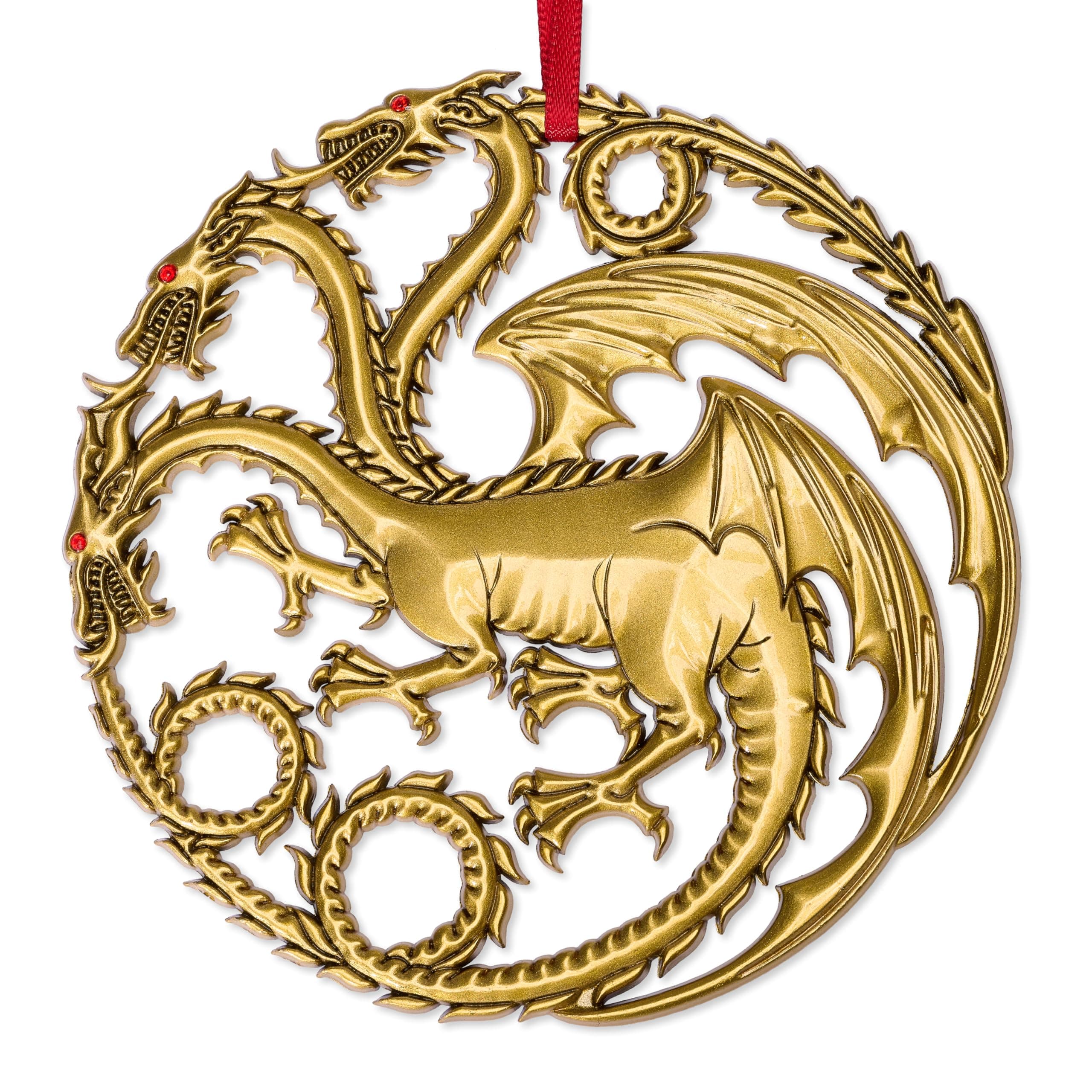 Papyrus Game of Thrones Christmas Ornament with Blank Card (Targaryen Sigil)