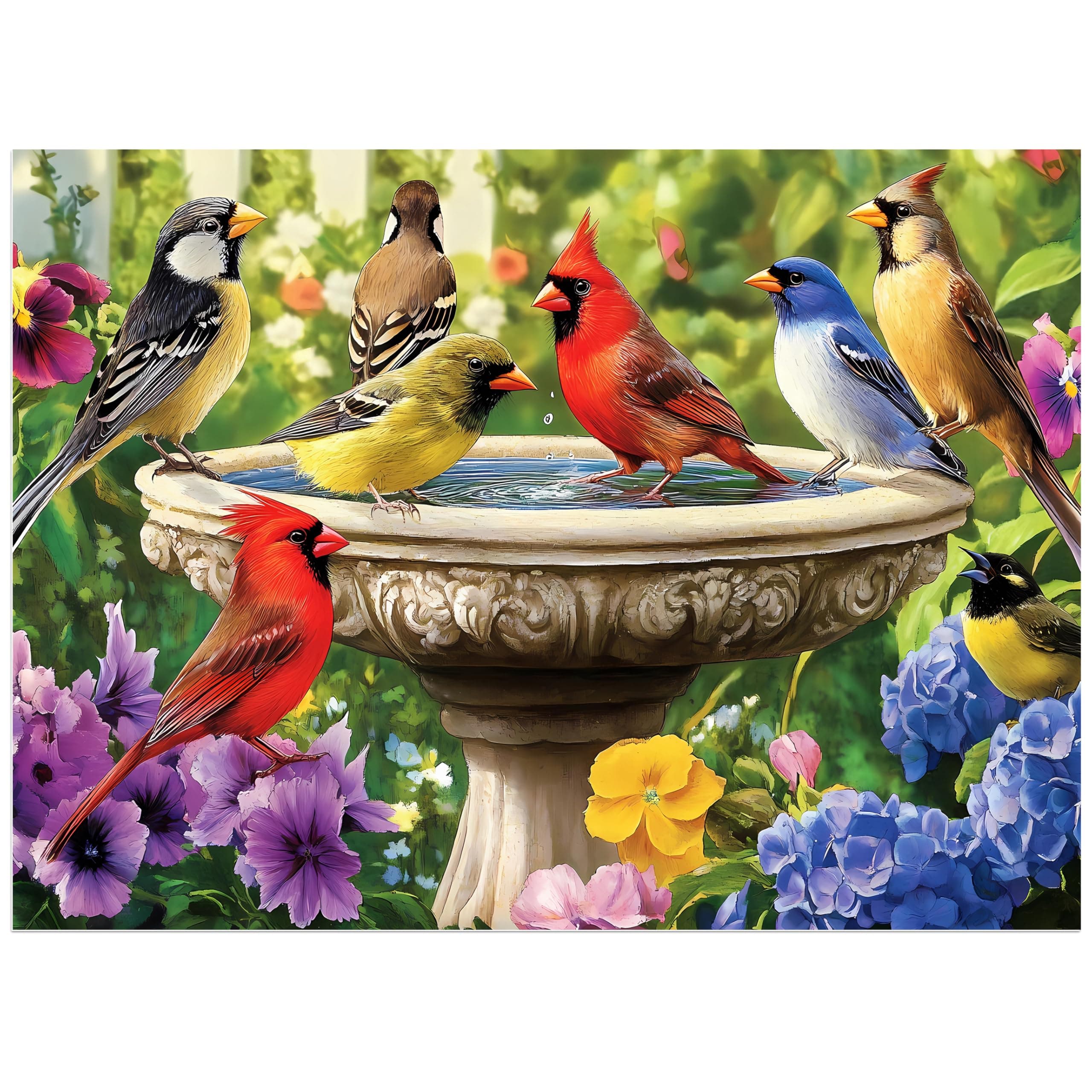 500 Piece Puzzles for Adults, Birds Jigsaw Puzzle 500 Piece for Adults Seniors, Recycled Cardboard Large Piece Puzzle 500, Family Games Great Gift for Mom Dad Family Friends 20.5 x 15 in