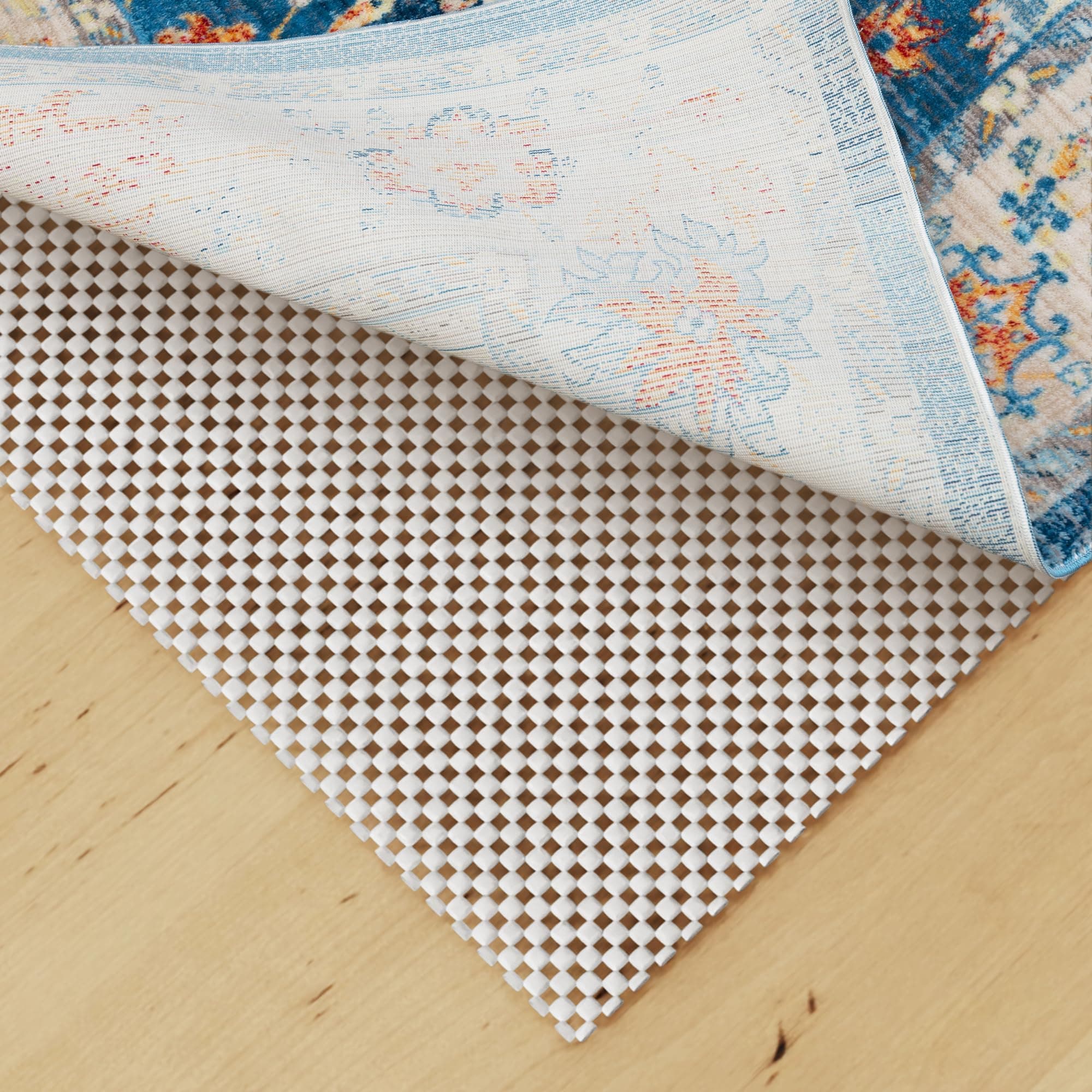 Non Slip Rug Pad Gripper 2x3 Feet Extra Thick Pads for Hardwood Floors,Anti Skid Mat Under Carpet,Runner Keep Area Rugs Safe and in Place