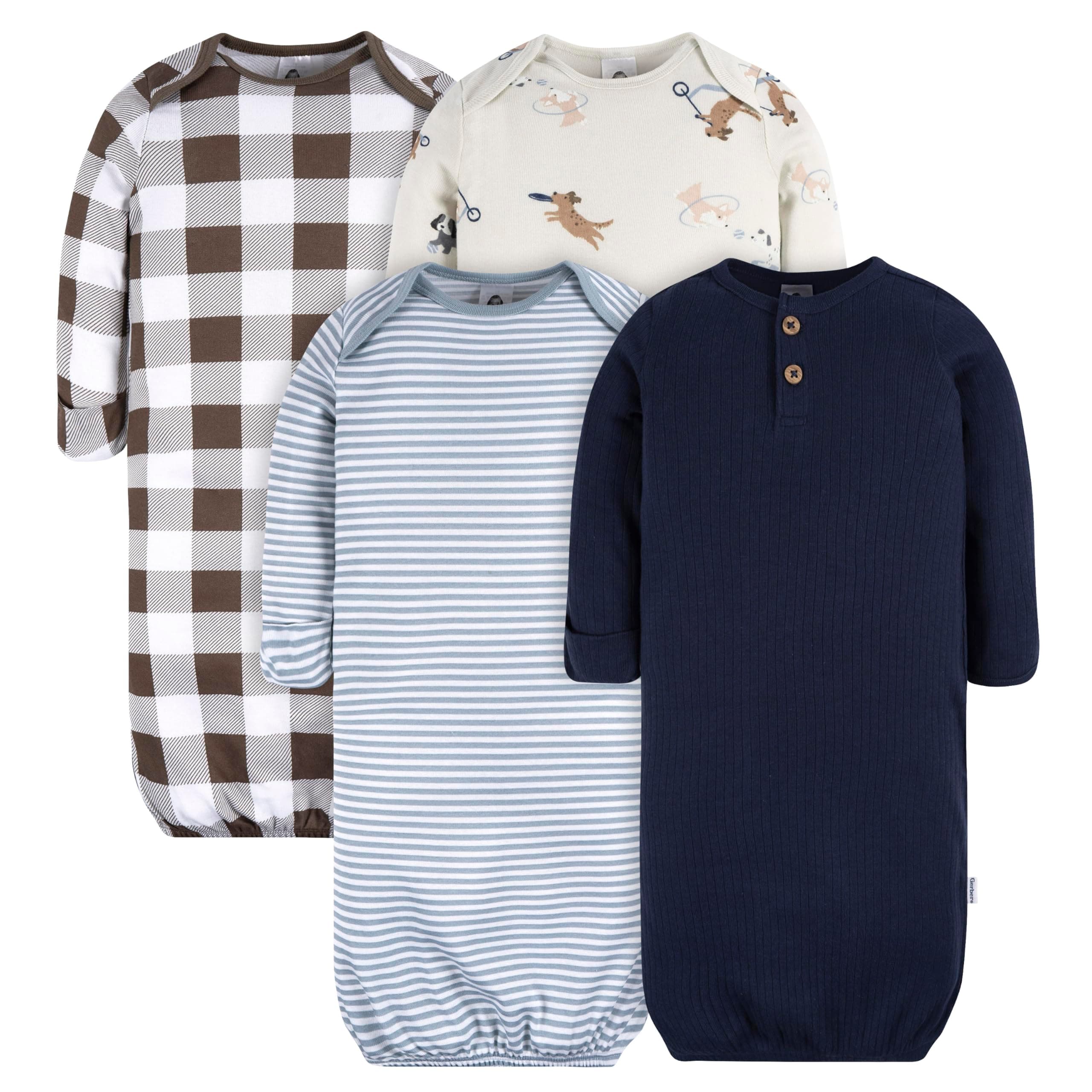 Gerber Baby Boy and Girls 4-Pack Sleeper Gown