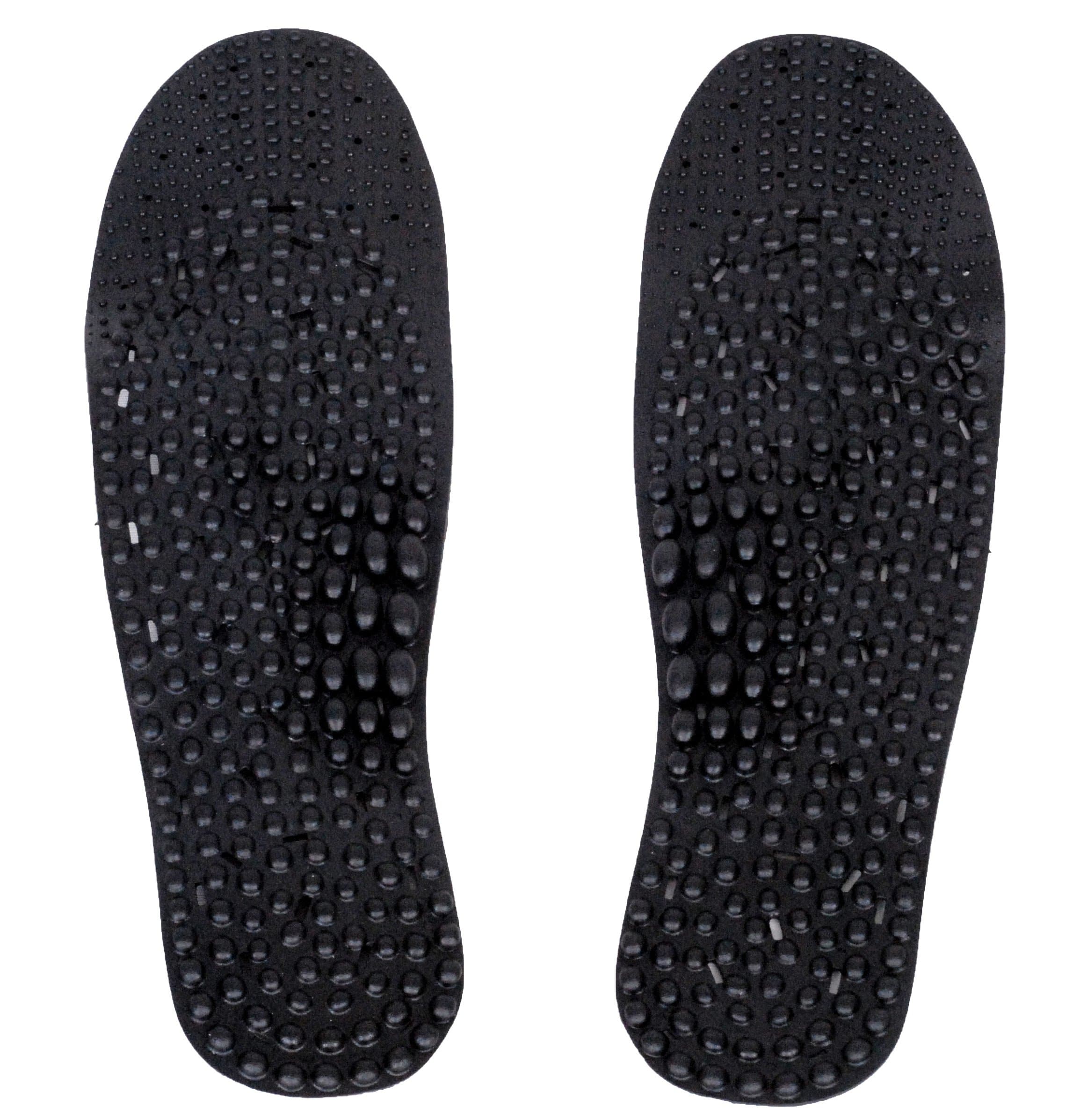 Nature In Hand Charcoal Anti Order Acupuncture Foot Massage Insole (Trim to Fit: Men's Size 6-10/Women's Size 7-11)