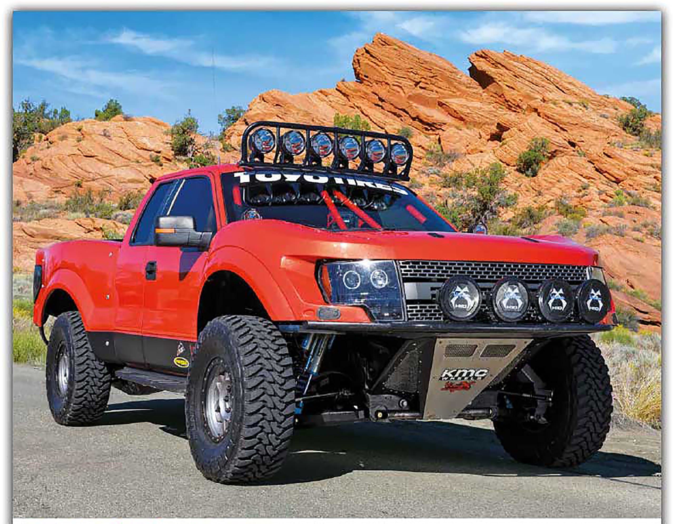 Simply Calendar "Pumped Up Pickups 2018 Wall Calendar - 10.5" x 18" (Open)