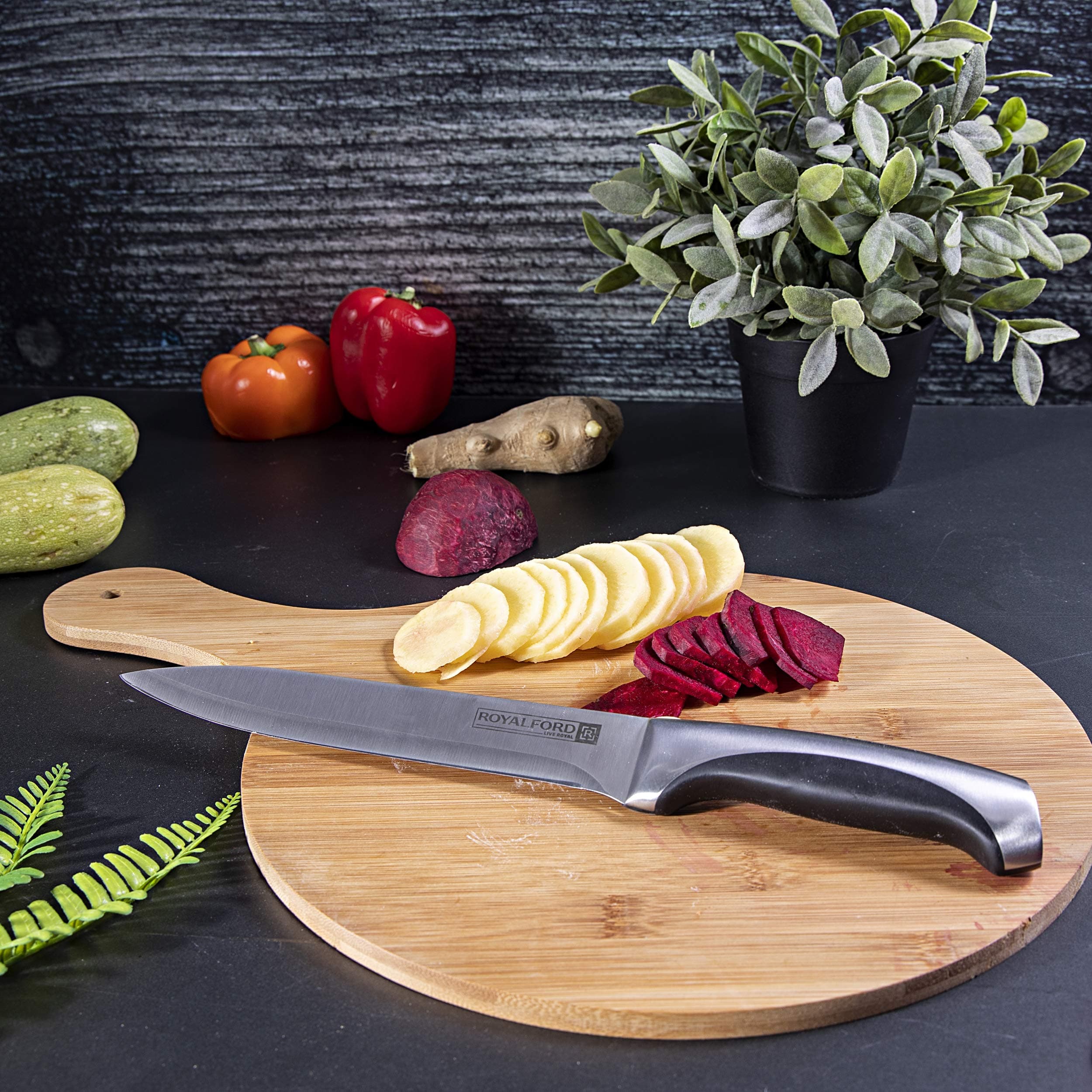 Utility Knife - All Purpose Small Kitchen Knife - Ultra Sharp Stainless Steel Blade, 8 Inch - Cooking Knife with Ergonomic Handle, Chef Knife, Suitable for Home and Restaurant