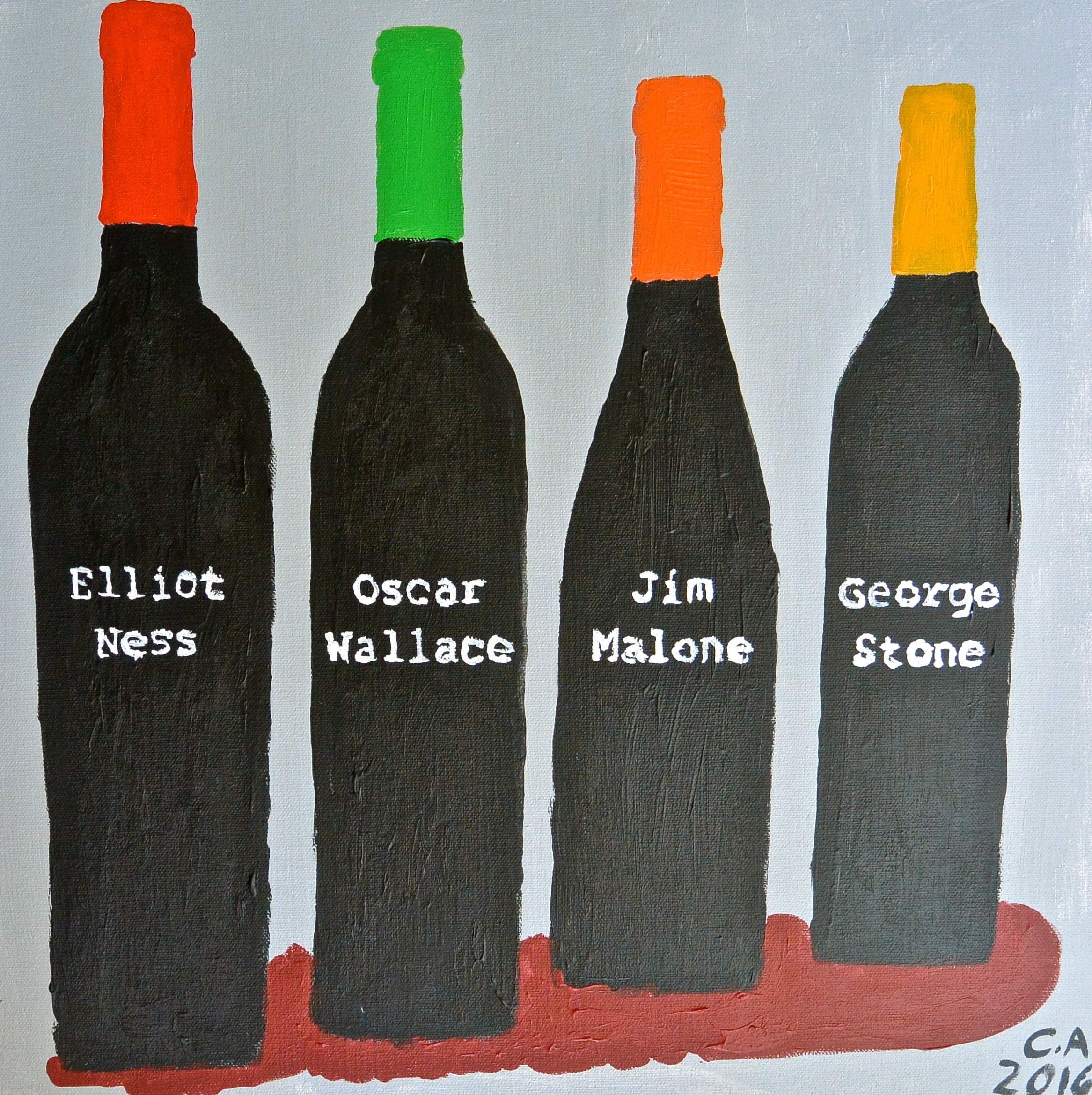 Untouchables (2016) - 20 x 20 Acrylic painting on stretched Canvas. Ready to hang on wall. Handmade by USA artist.