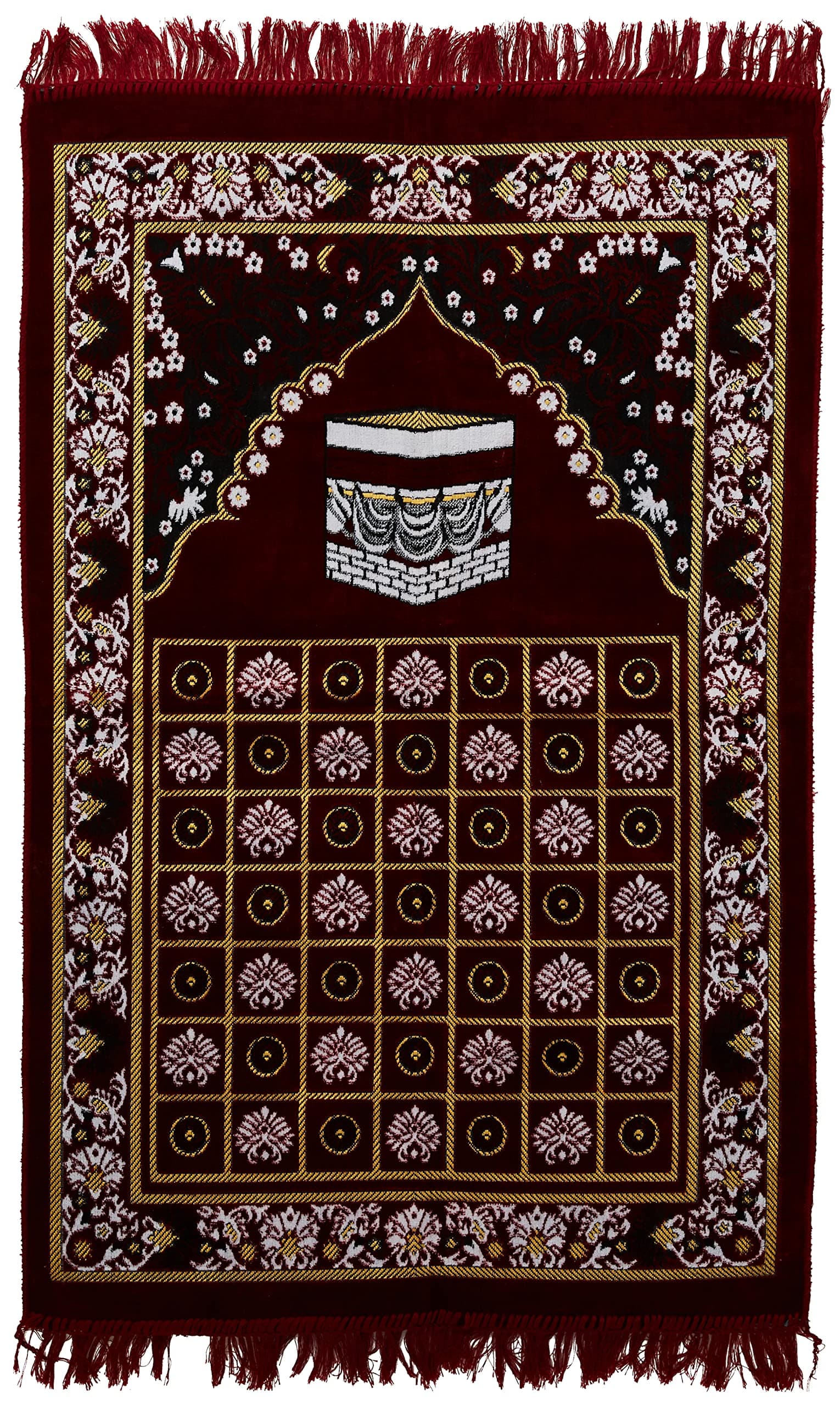 Turkey Muslim Prayer Mat | Islamic Prayer Mat | Muslim Prayer Rug | Premium Design and Quality | Made in Turkey | Soft Touch with Cotton Padded Back (Multicolours)