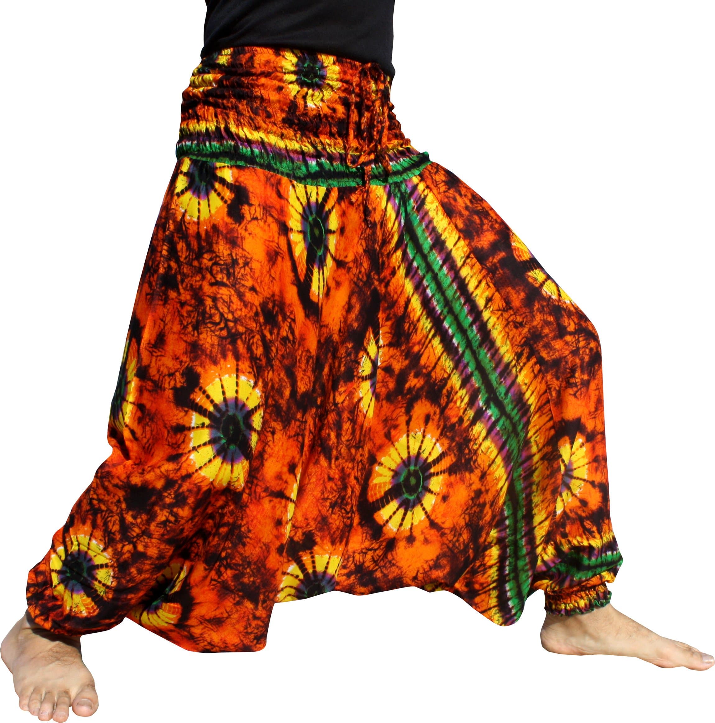 Harem Hippie Boho Aladdin Dashiki Pants for Women, Rayon Harem Pants