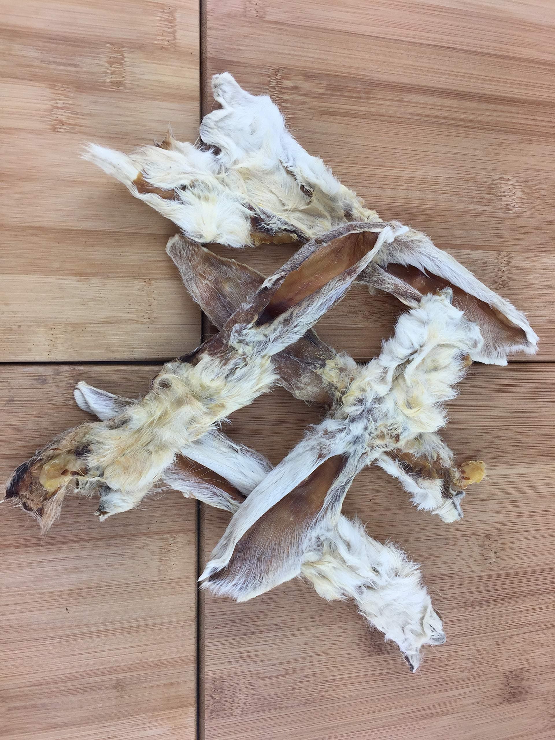 Rabbit Ears With Fur Hair 100% Natural Hypoallergenic Dog Treat Worming Chew (1kg)