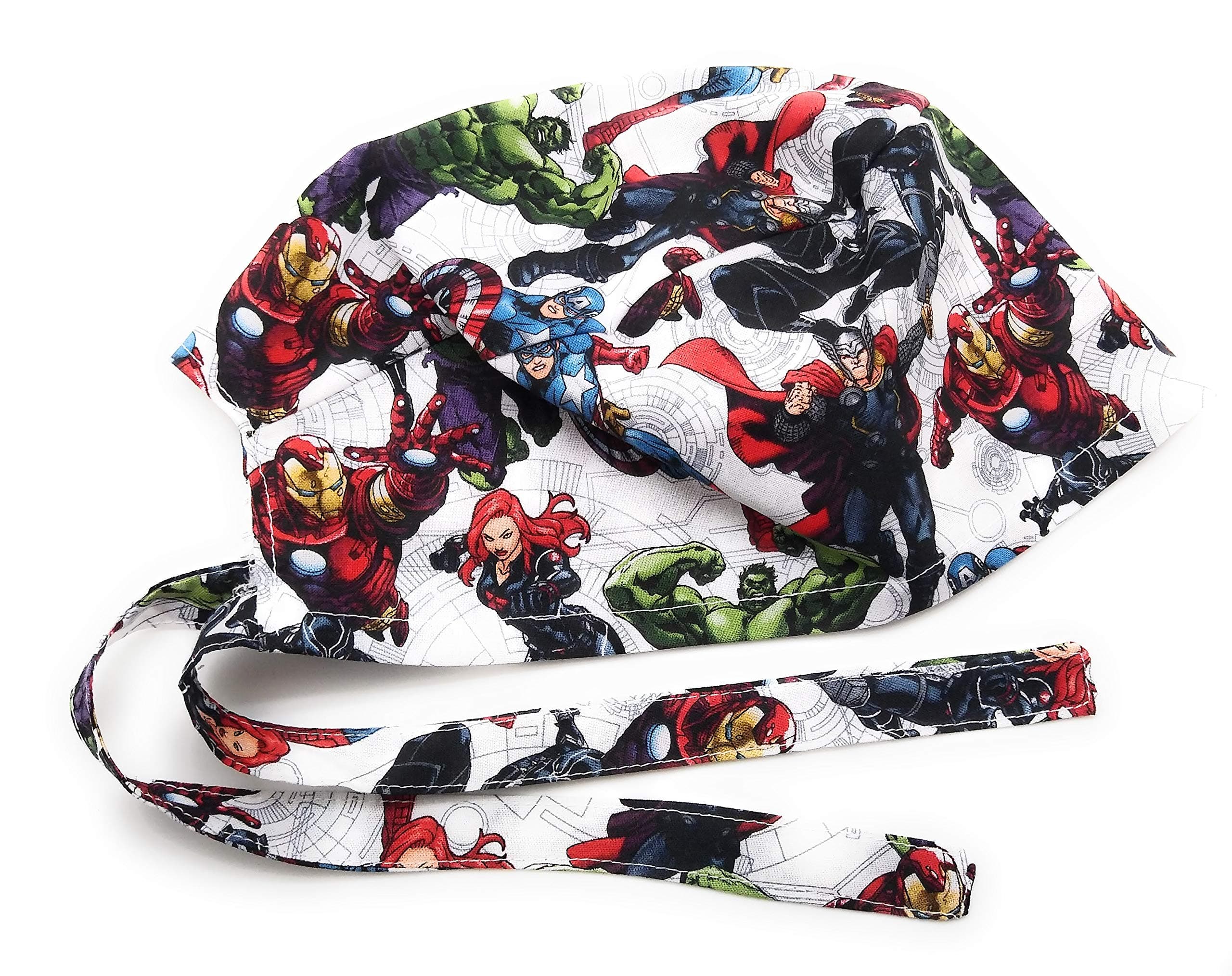 OnebasispointScrub Hat Superheroes Comic Books Comics Cotton Fabric Cap Do-Rag Skull Multi-Color