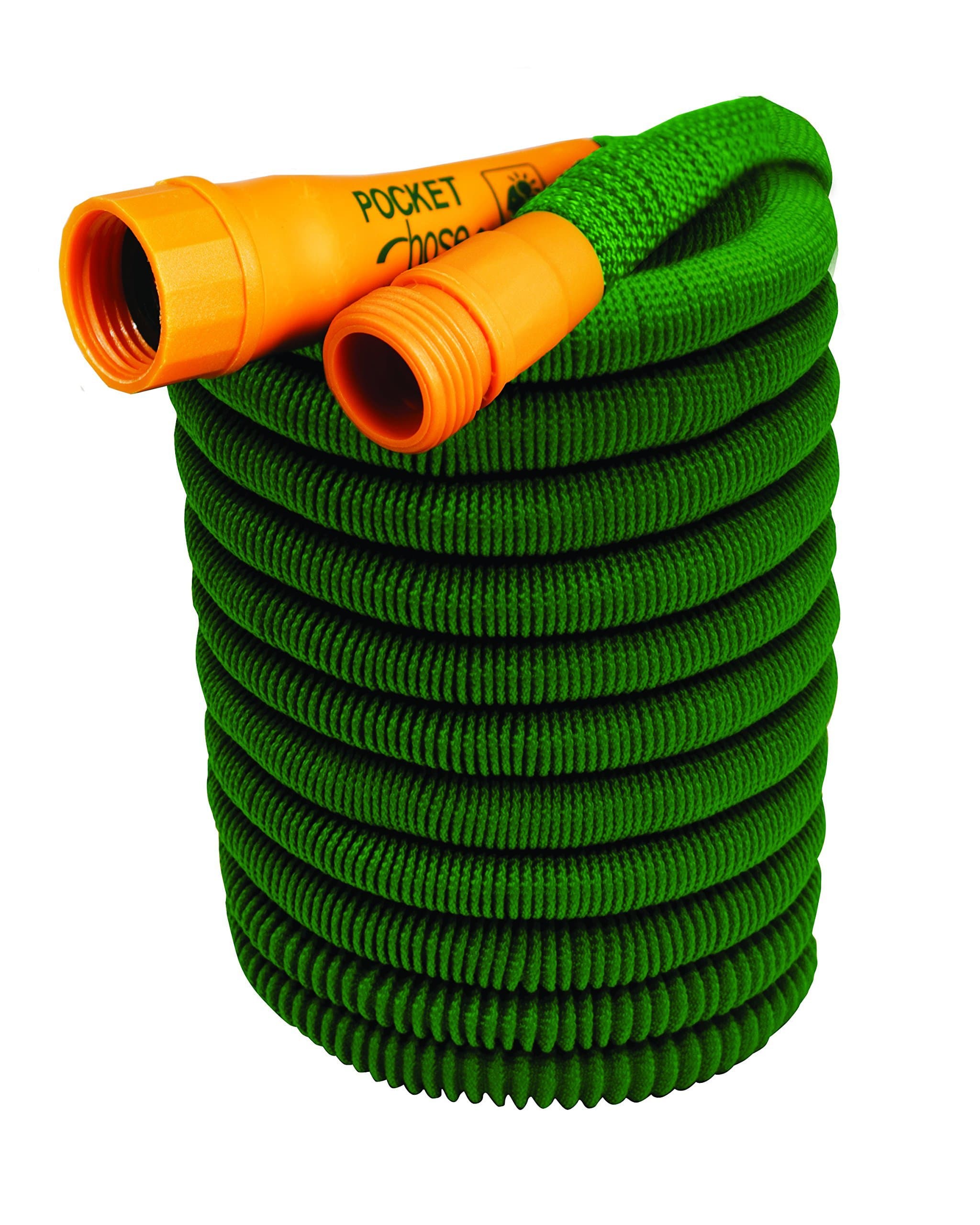 Pocket Hose Bullet 25-Ft Expandable Garden Hose by BulbHead No Hose Reel Needed, Portable Water Hose (25 Feet)