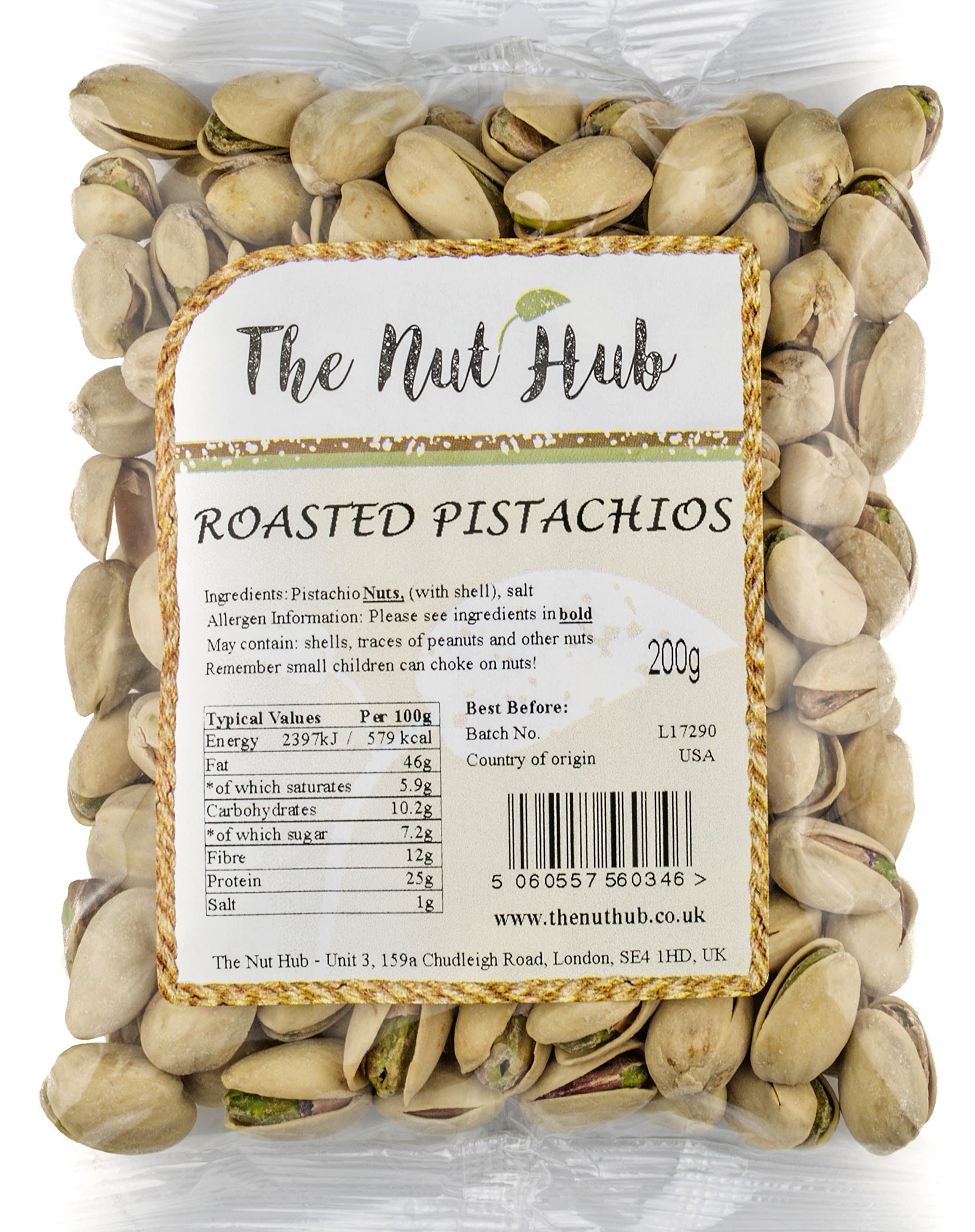 Whole Pistachio Nuts Dry Roasted Salted Split Premium Quality (500g)