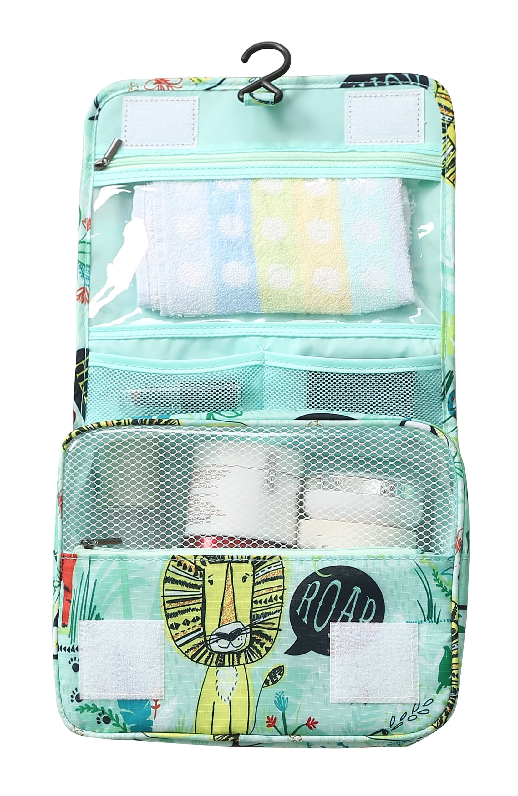 Cosmetic Makeup Bag Case Hanging Toiletry Bag Travel Organizer Travel Kit for Women Men Animal World