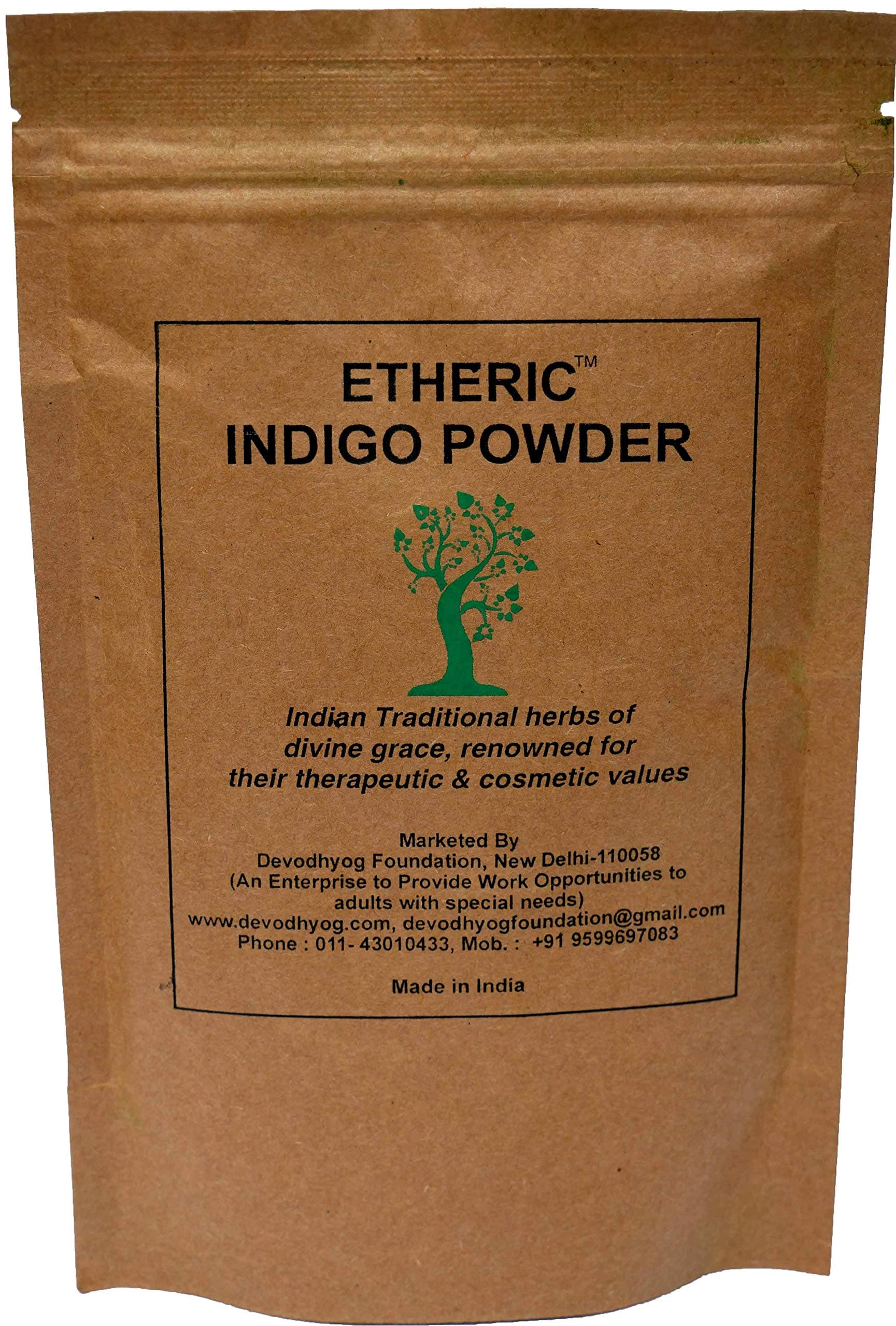 Etheric Indigo Leaves Powder for Chemical Free Natural Hair Colouring & Dye | Amonia Free | No Preservatiove