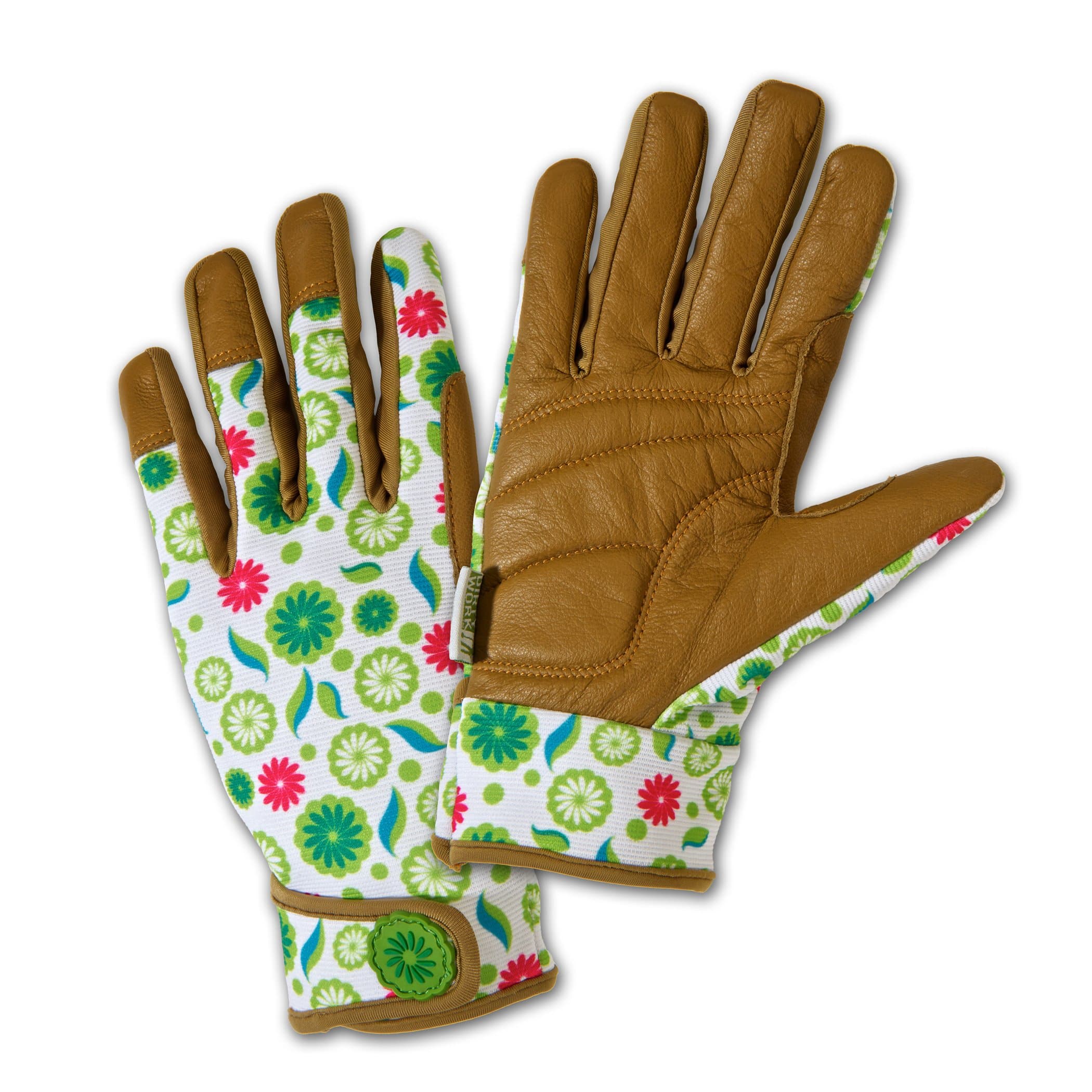 DW86211 Hi-Dex Goatskin Leather Gloves, Women's Small, Floral