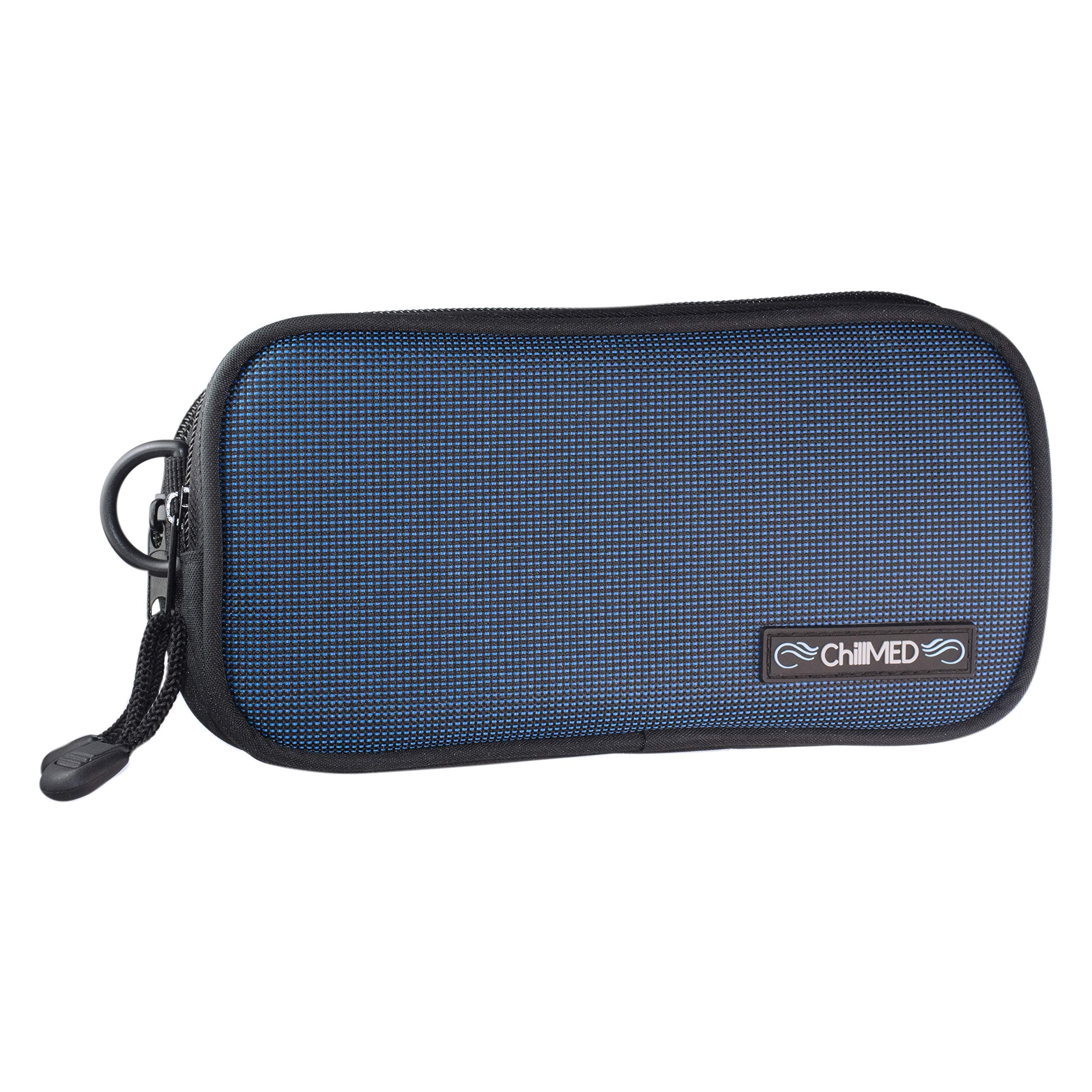 Carry-All Diabetic Belt Bag - For Insulin Pens, Medication, Test Strips, Meter, and More! - Great for Hikes, Walks, and Daily Activities (Blue)