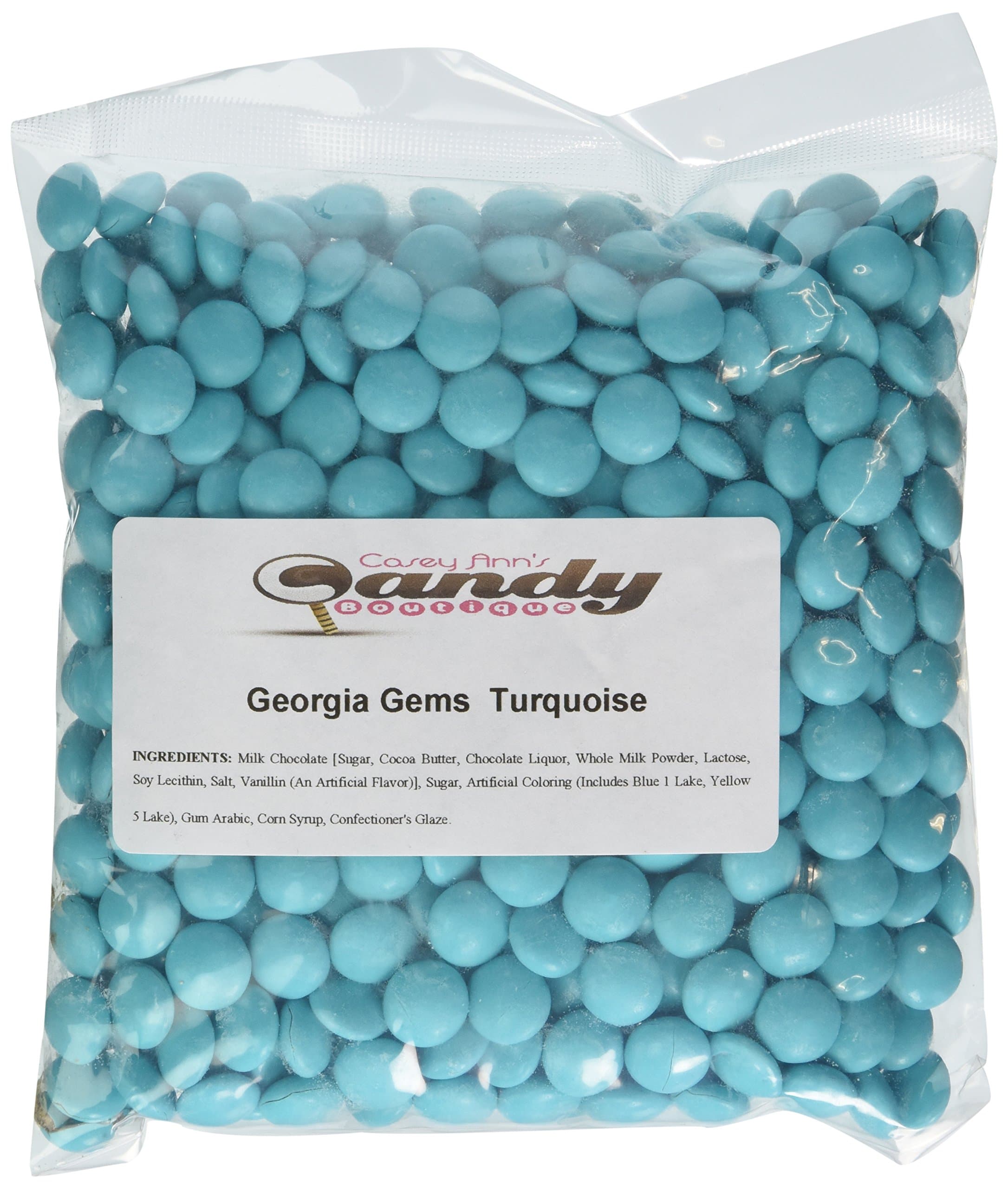 Turquoise Milk Chocolate Gems 1 Pound Bag