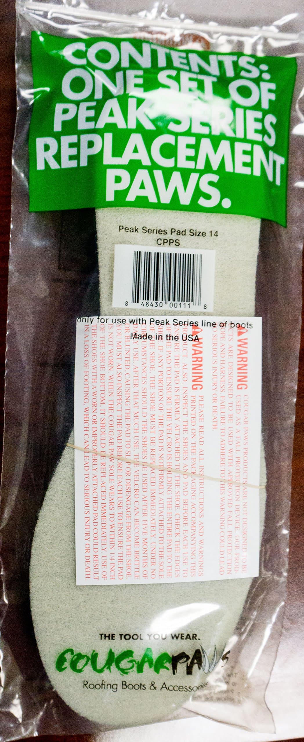 Cougar Paws Peak Performer Replacement Pads Size 14