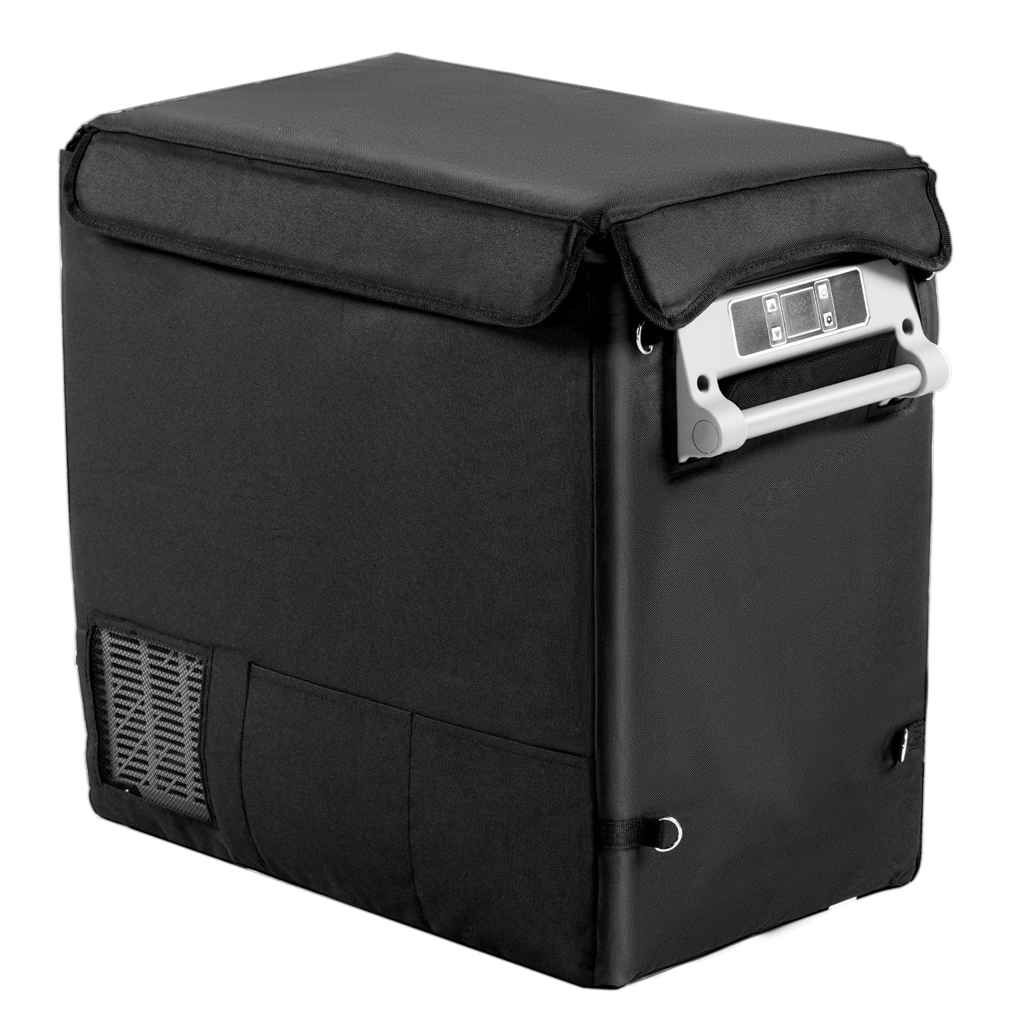 EUHOMY CF55 Insulated Protective Cover 59 Quart Car Refrigerator Insulated Transit Bag，12 Volt Portable Refrigerator Cover 59QT Car Fridge Freezer,BLACK