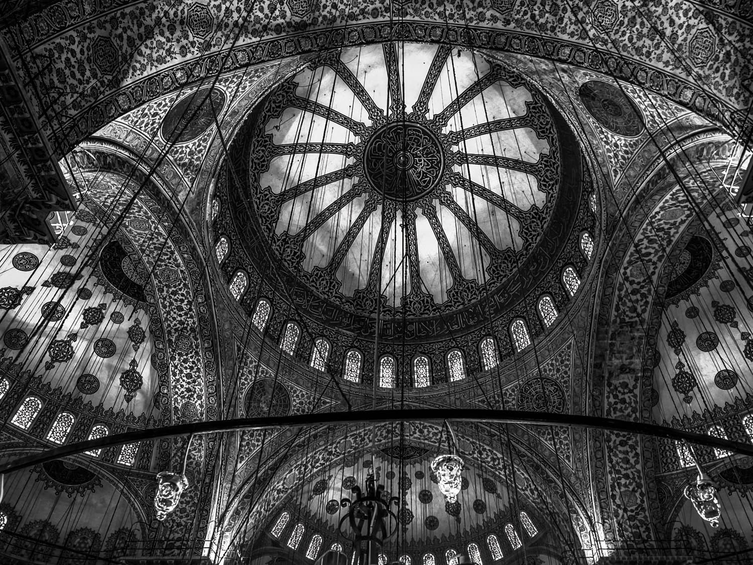 Jplo9|#Jp London MACR1X916425 Jpl and Michael Jurek Present Istanbul - Blue Mosque Geometric Mosque Architecture 36In by 24In 1/8In Thick Solid Acrylic High Def Wall Art