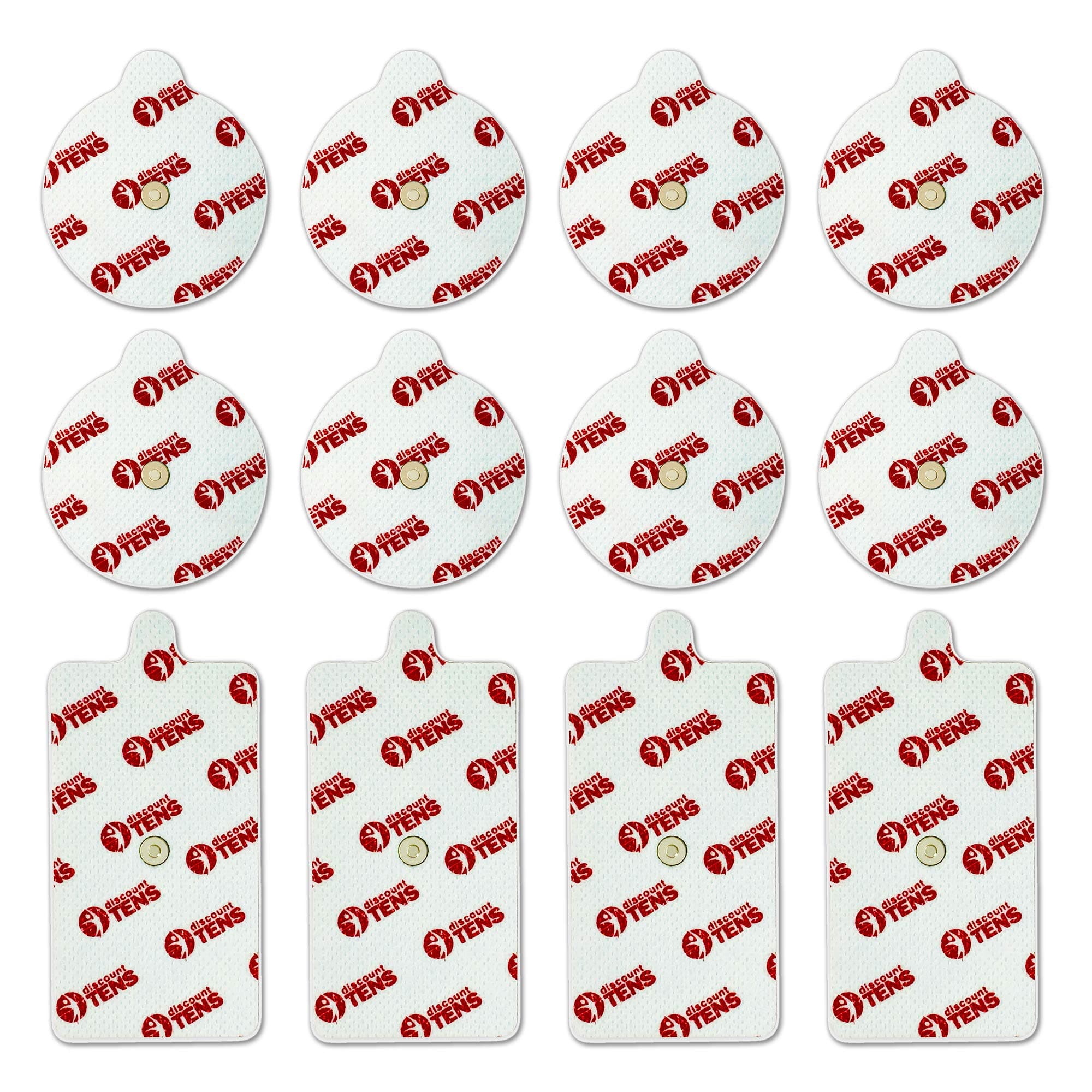 Discount TENS - Electrodes Compatible with PowerDot 2.0 Devices – 12 Premium Magnetic Connector Electrodes, Self-Adhesive Muscle Stimulation Pads for Recovery & Pain Relief. New and Improved!