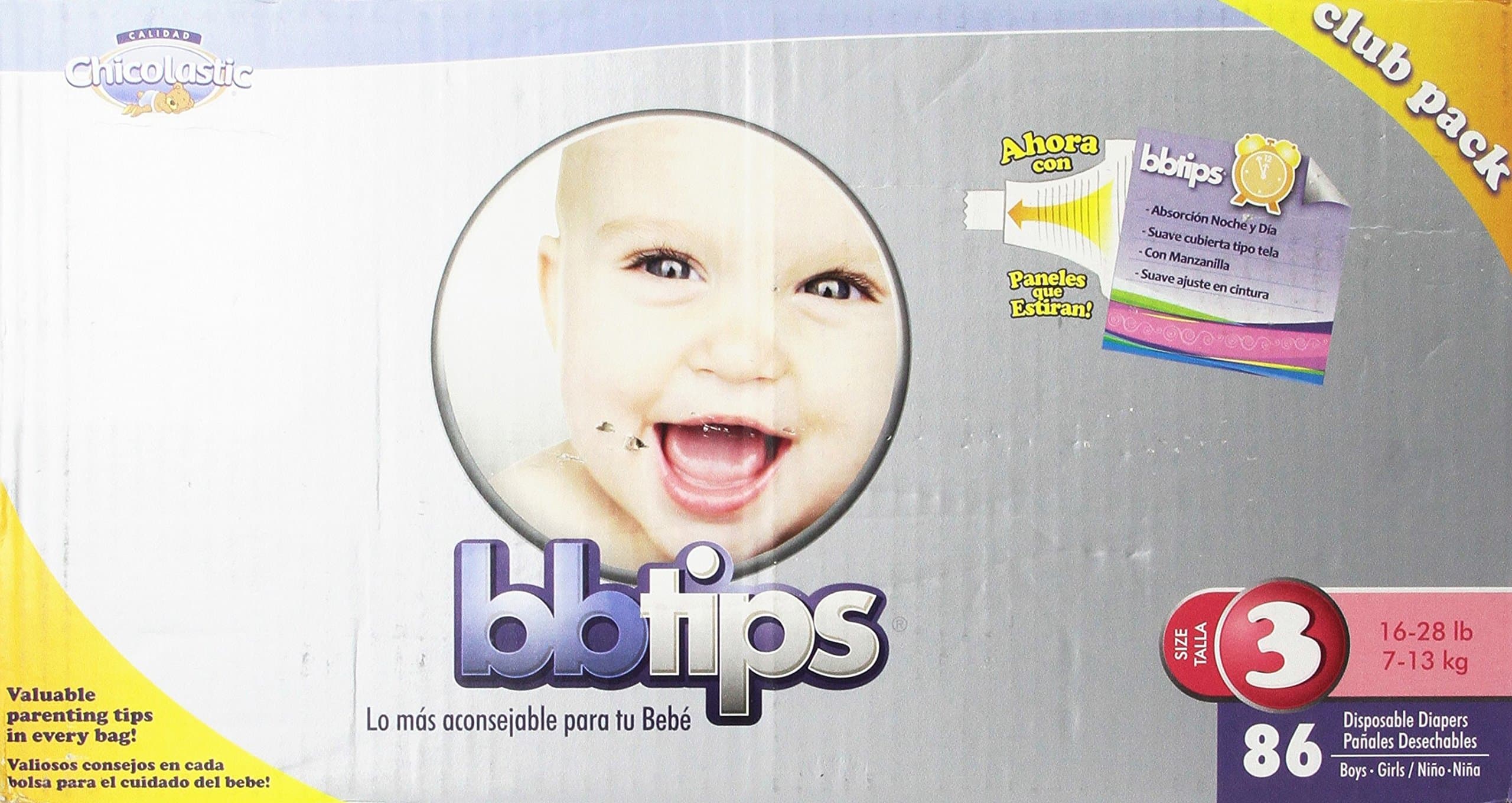 Infant Disposable Ultra Diapers, Medium, Size 3, 86 Count