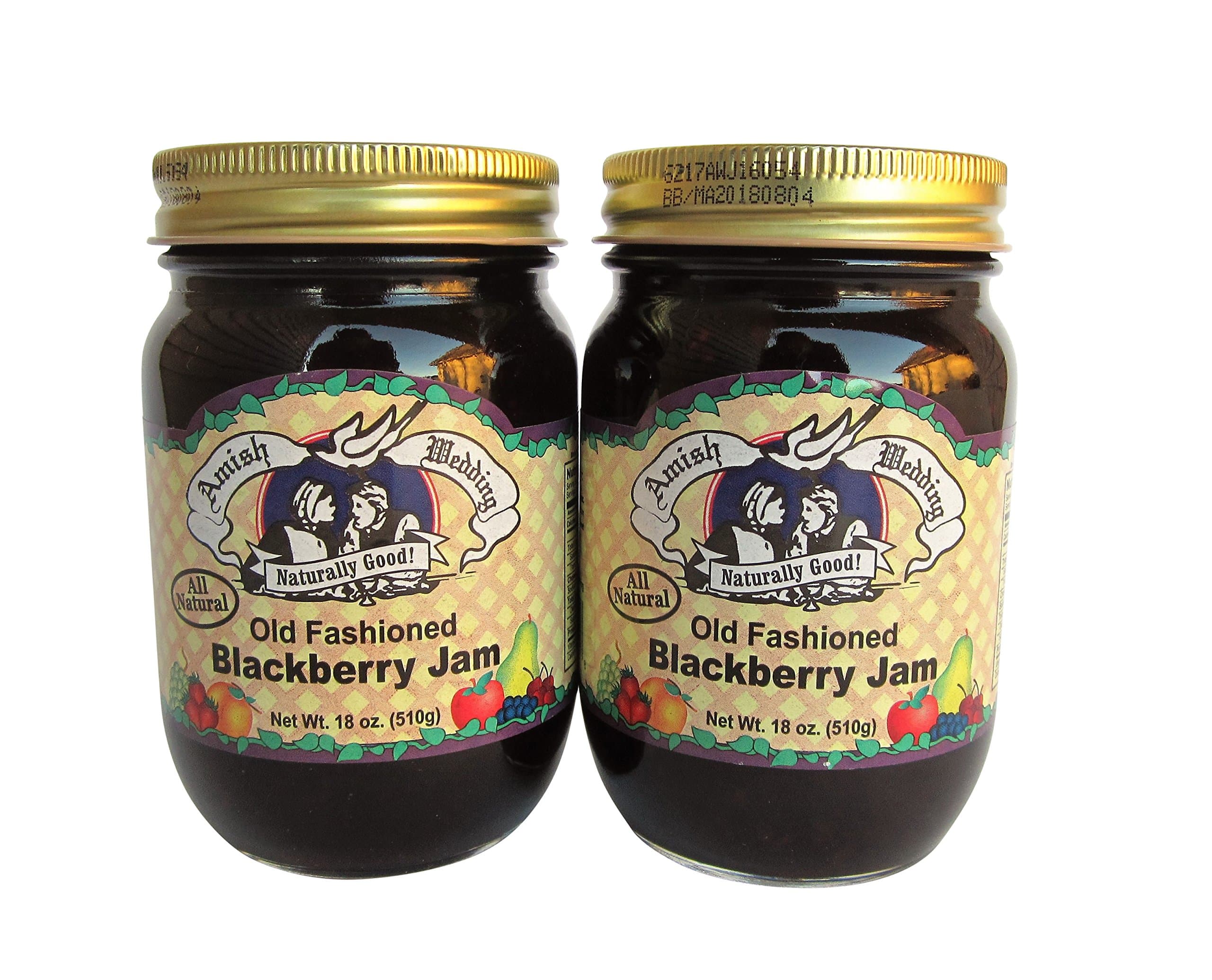 All Natural Old Fashioned Blackberry Jam 18 Ounces (Pack of 2)