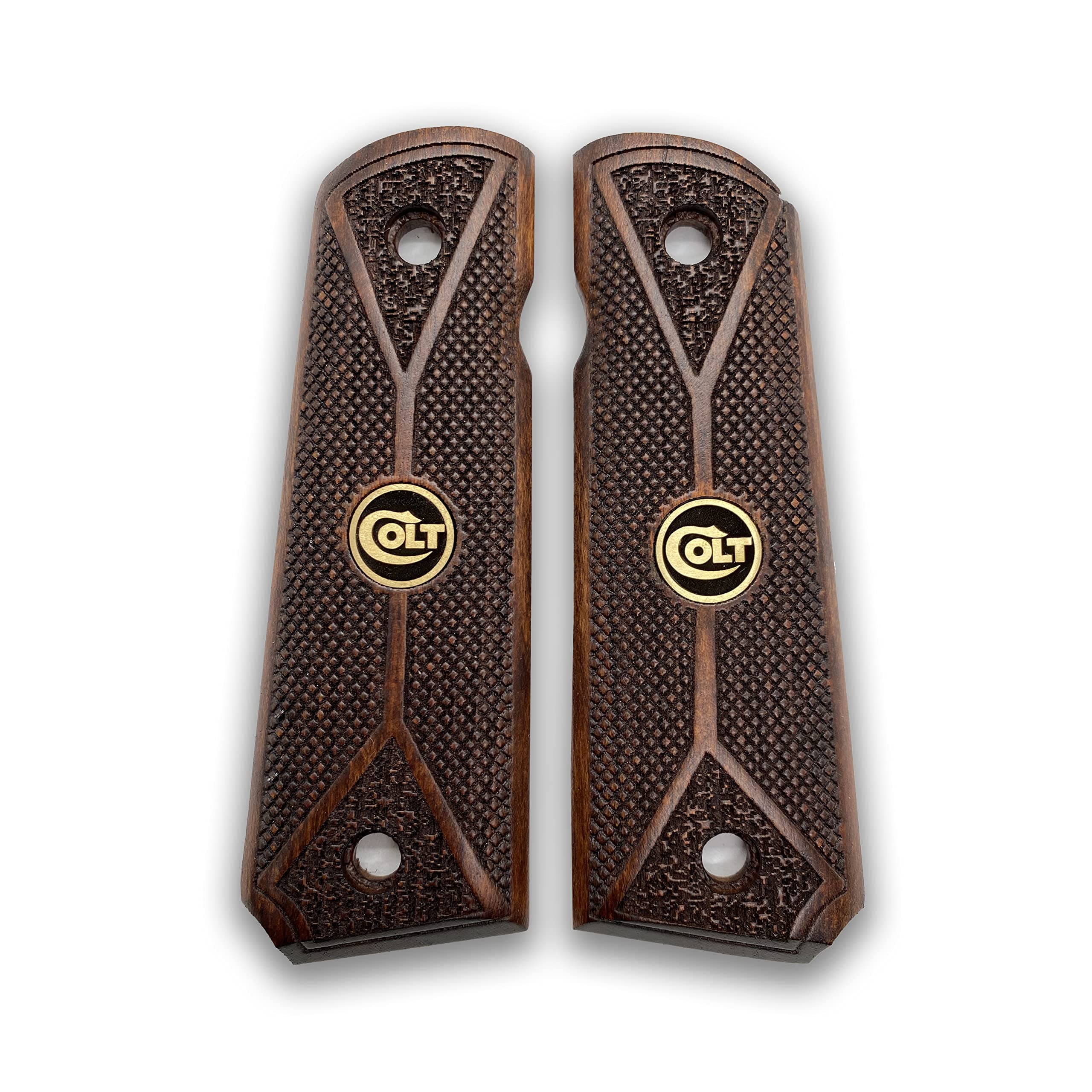 1911 Original Series US Logo Wooden 1911 Grips, Ambi Safety Cut, Handgun-Pistol Grips, 1911 Wood, Full Size, 1911 Accessories, Gift for Veterans