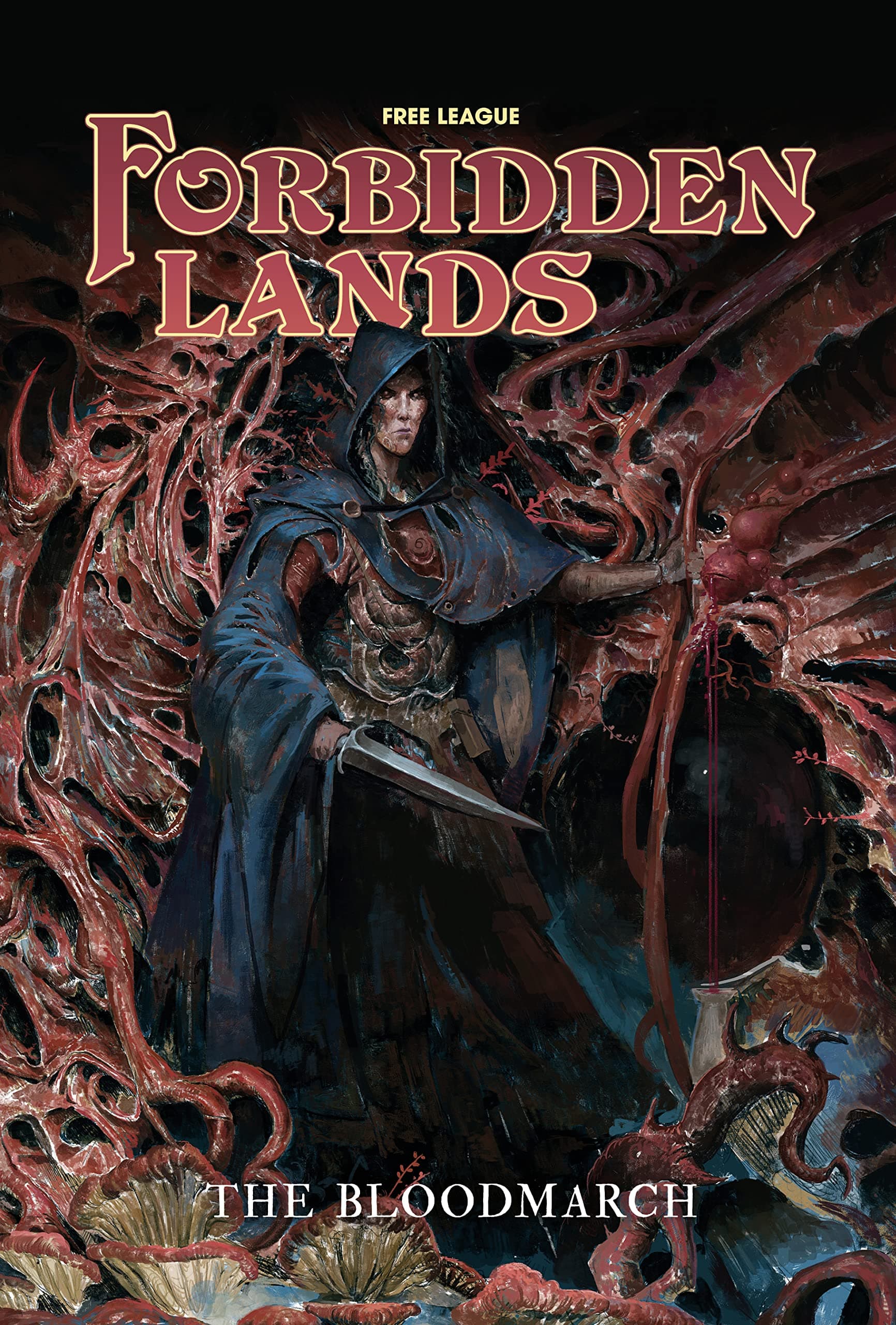 Forbidden Lands: The Bloodmarch - Hardcover Expansion RPG Book, Free League Publishing, Expands The Forbidden Lands World In A New Area, New Campaign, Role Playing Game