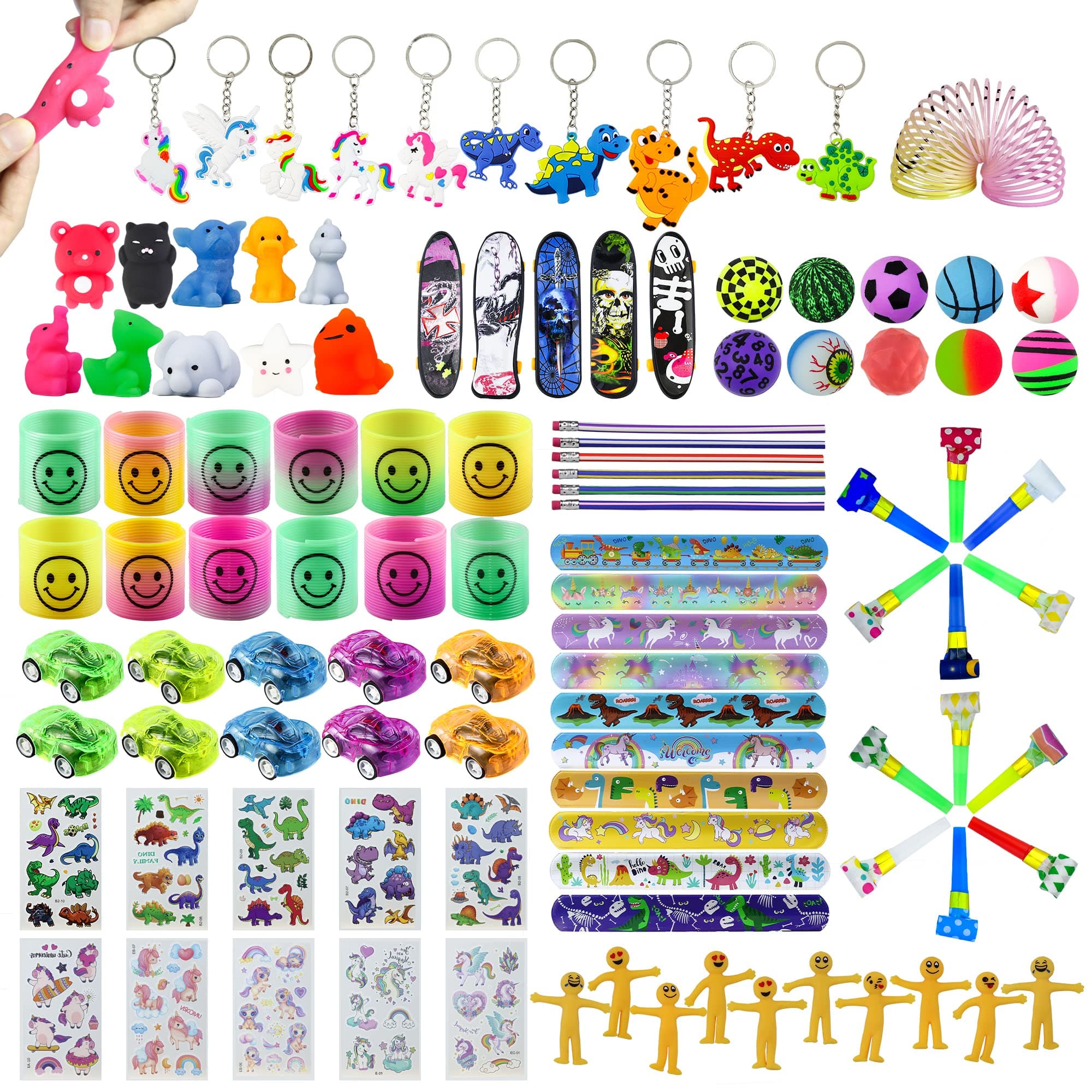 Kids Party Bag Fillers - 105 Pcs Assorted Small Toys for Classroom Rewards, Party Favours, Lucky Dip Prizes