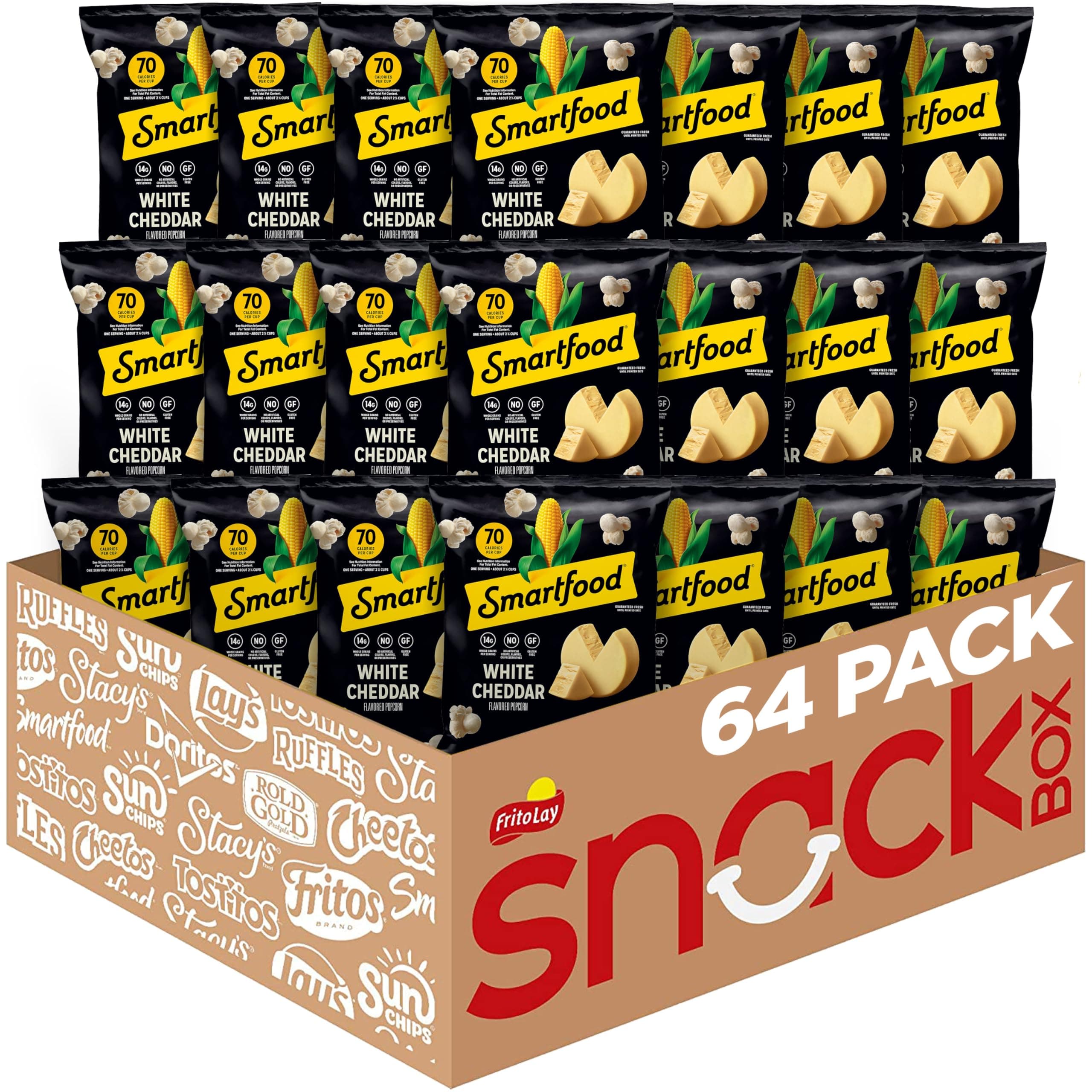 Smartfood Popcorn, White Cheddar, 1 Ounce (Pack of 64)