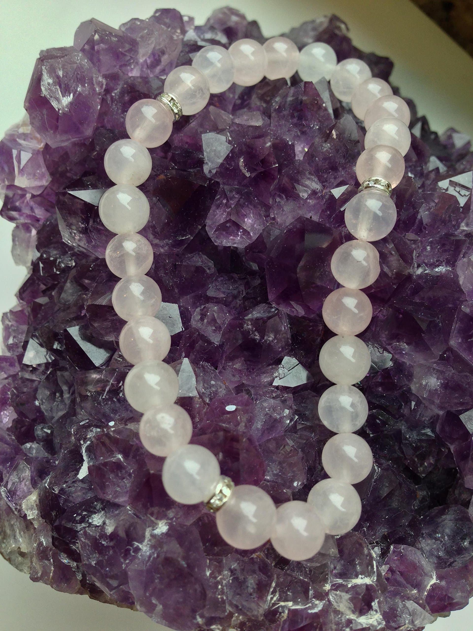 Natural Rose Quarts Bracelet, Love Attraction