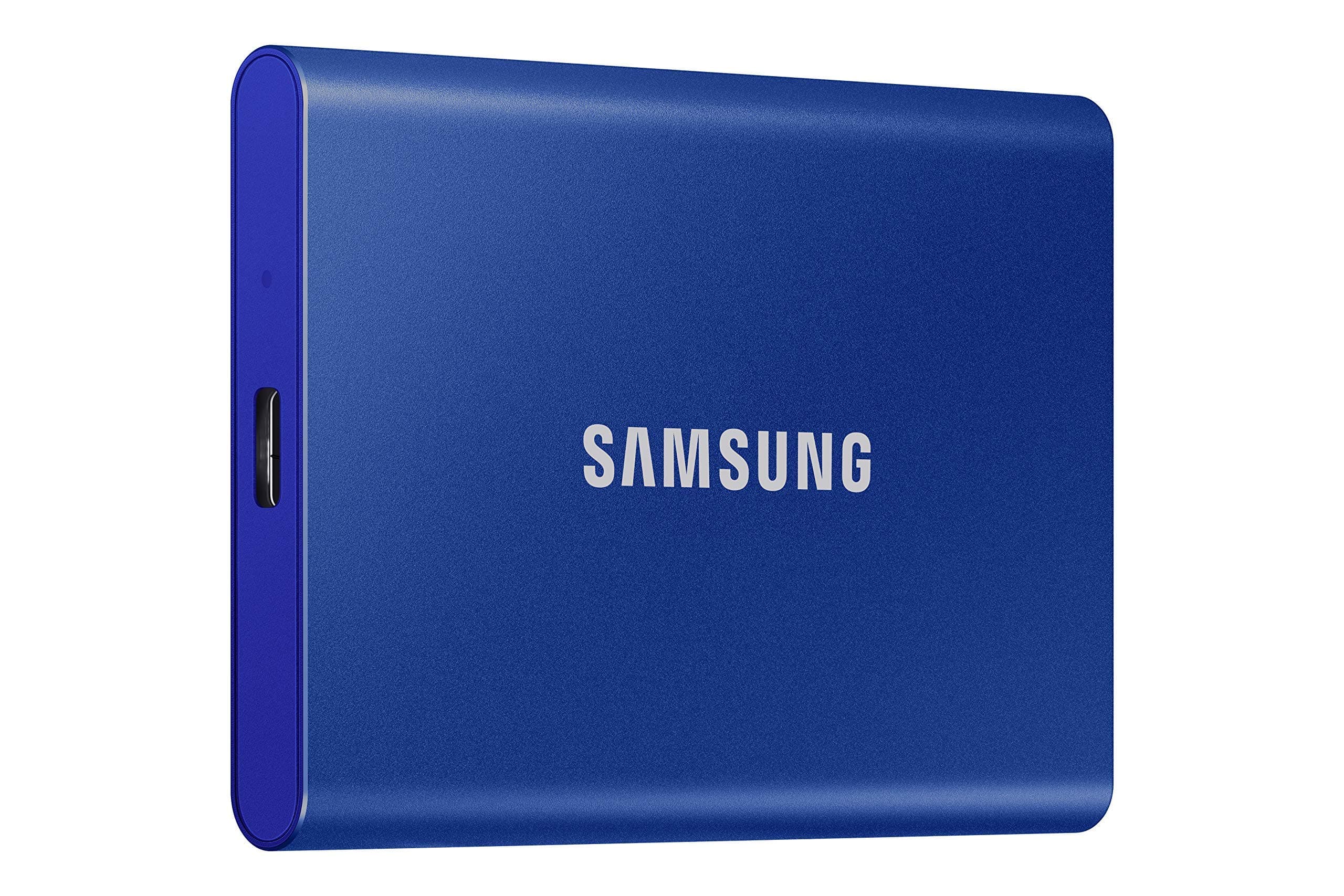 SAMSUNG T7 Portable SSD, 2TB External Solid State Drive, Speeds Up to 1,050MB/s, USB 3.2 Gen 2, Reliable Storage for Gaming, Students, Professionals, MU-PC2T0H/AM, Blue