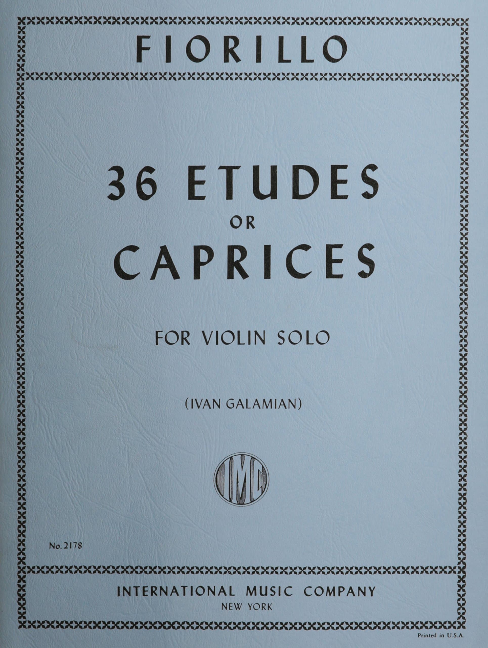 Fiorillo, Federigo - 36 Etudes or Caprices - Violin - by Ivan Galamian - International