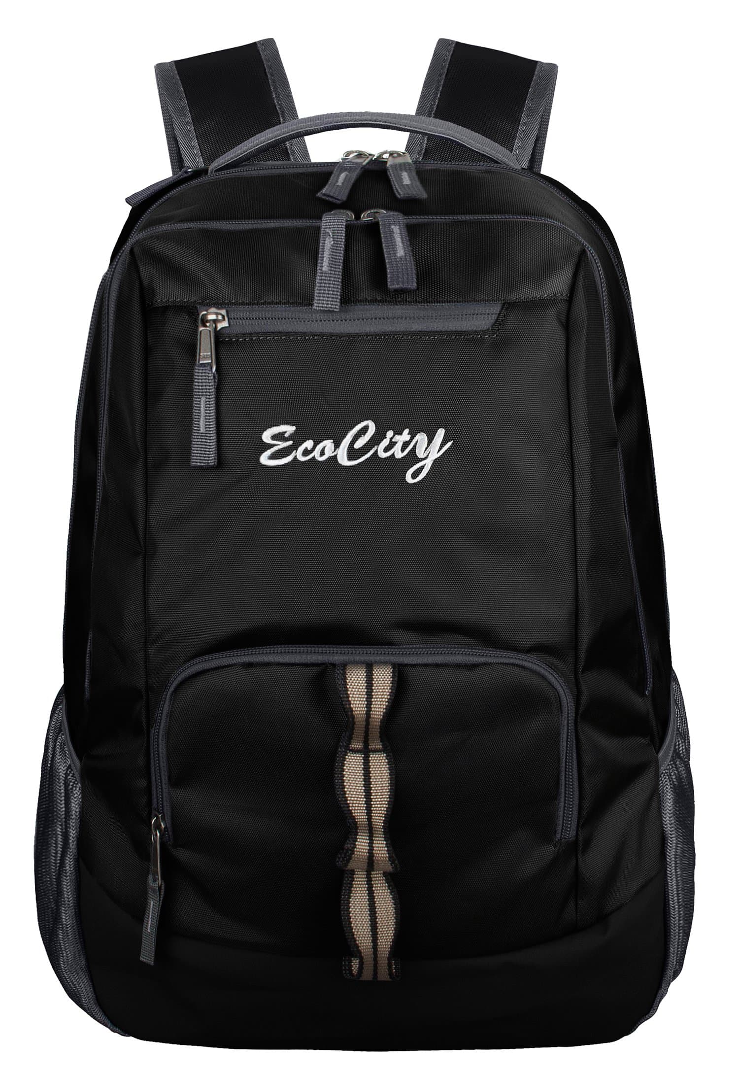 EcoCity Backpack Hiking Daypack Laptop Backpacks School Bag for Men and Women,BP0152B1,Black