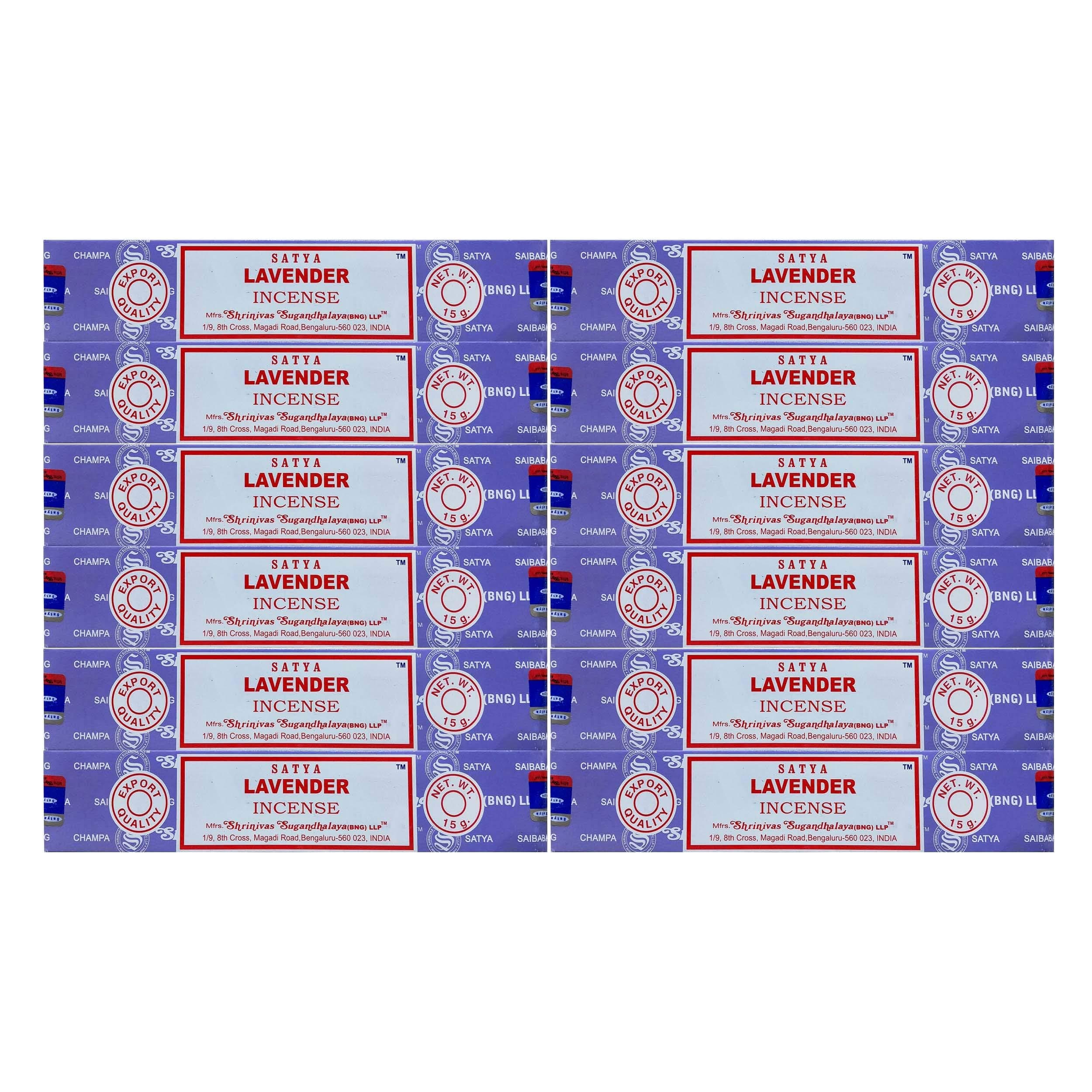 Shrinivas Sugandhalaya Satya Nag Champa Lavender Incense Sticks, 12 Count